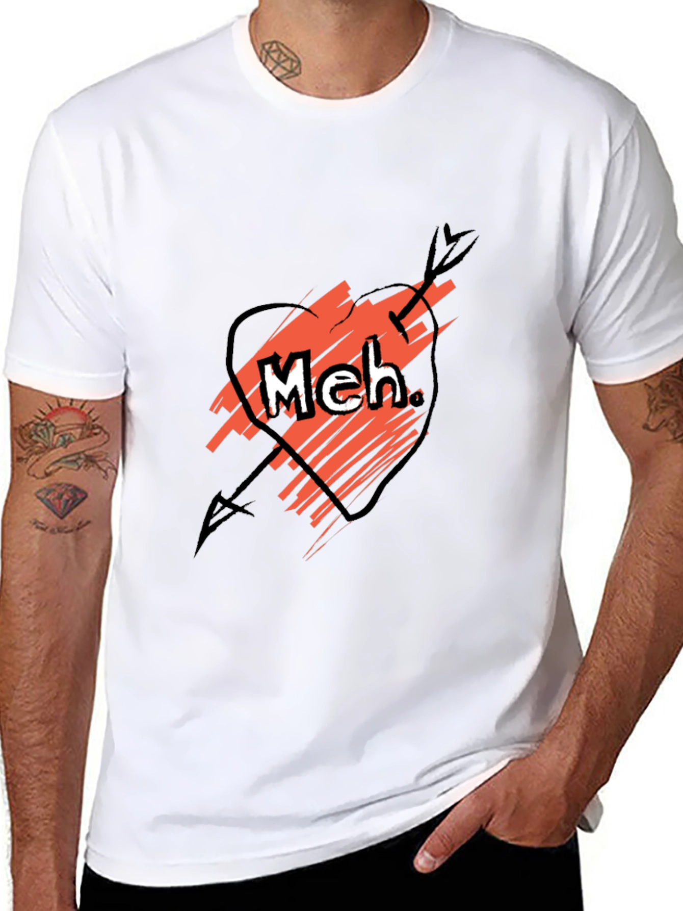 Meh Funny Sarcastic Graphic Tee