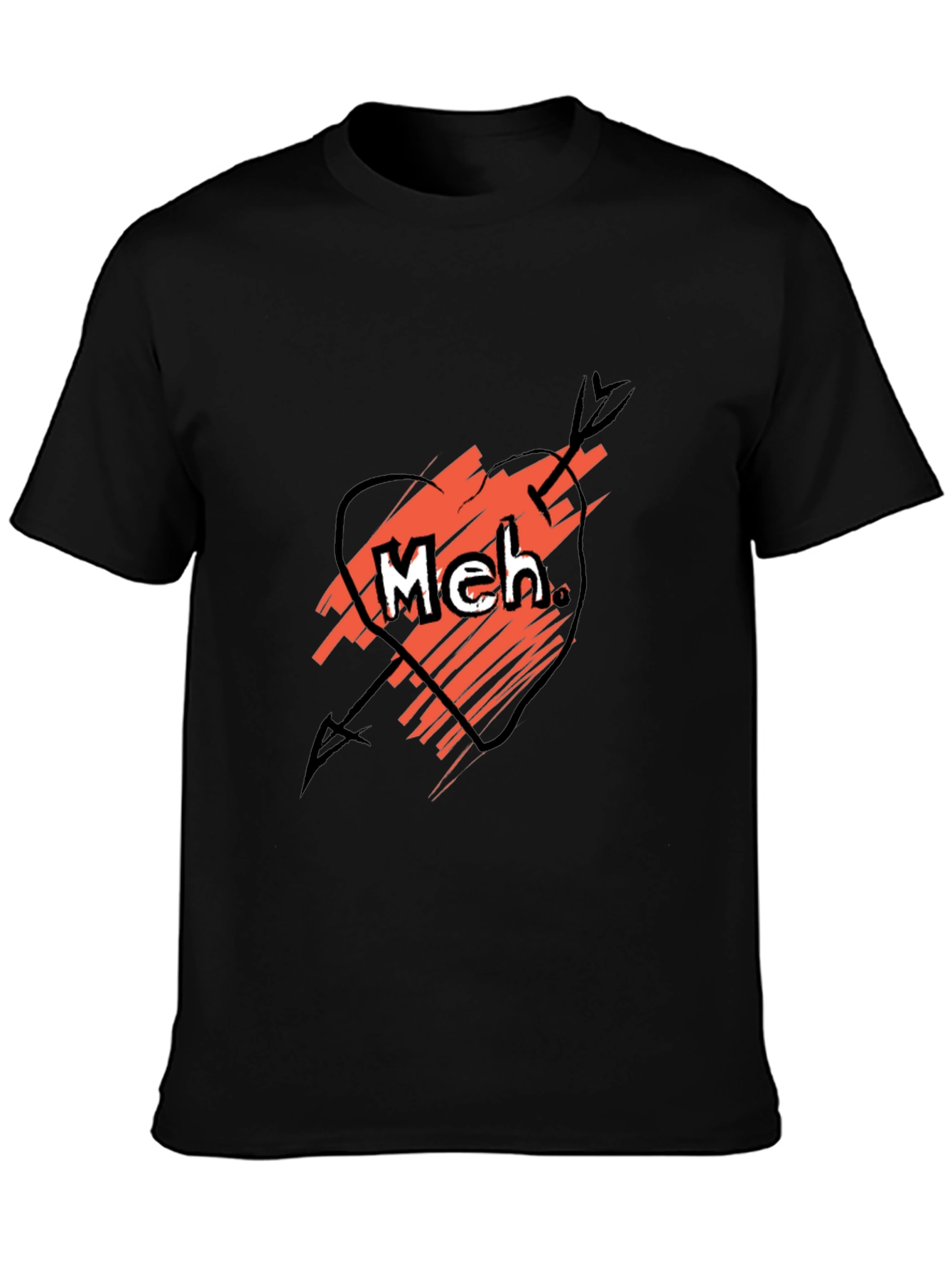 Meh Funny Sarcastic Graphic Tee