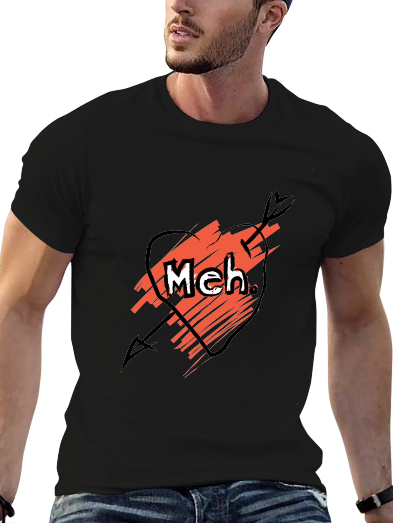 Meh Funny Sarcastic Graphic Tee