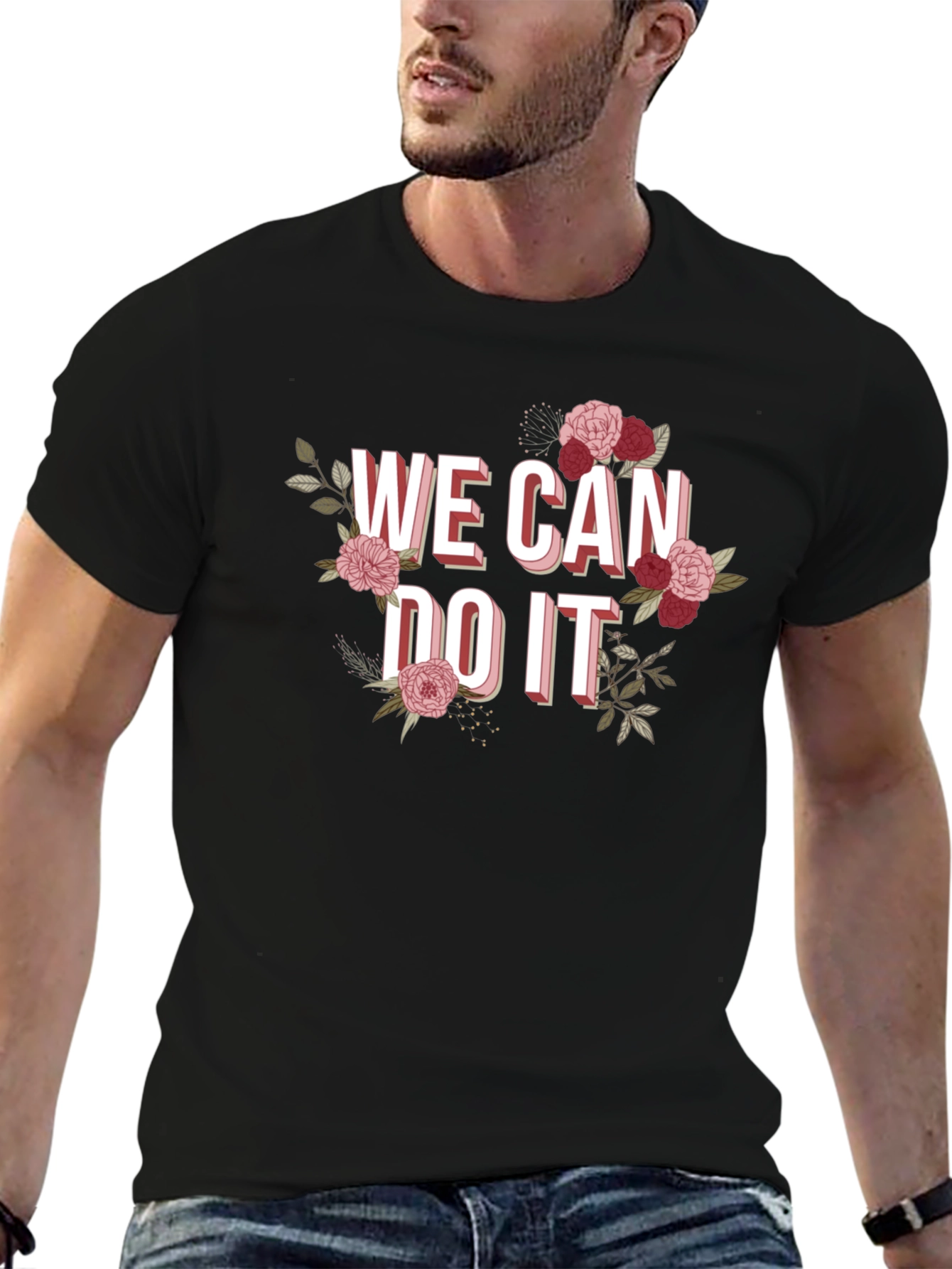We Can Do It Floral Graphic Tee