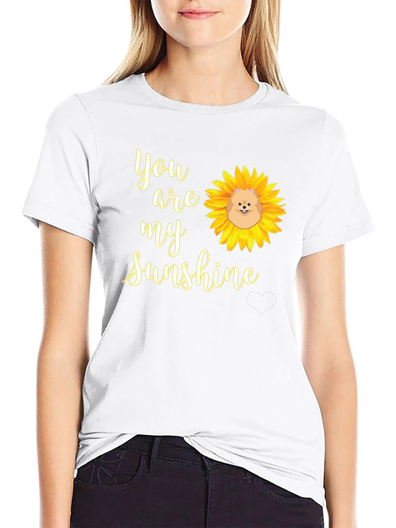 You are My Sunshine Dog Sunflower Graphic Tee