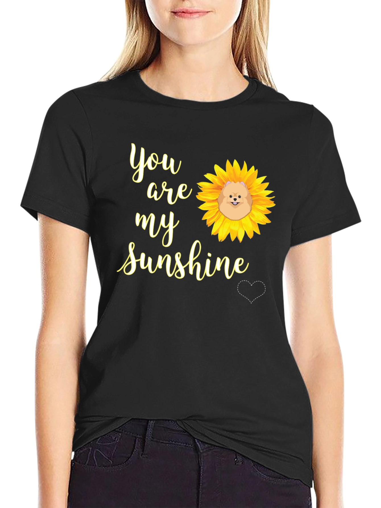 You are My Sunshine Dog Sunflower Graphic Tee