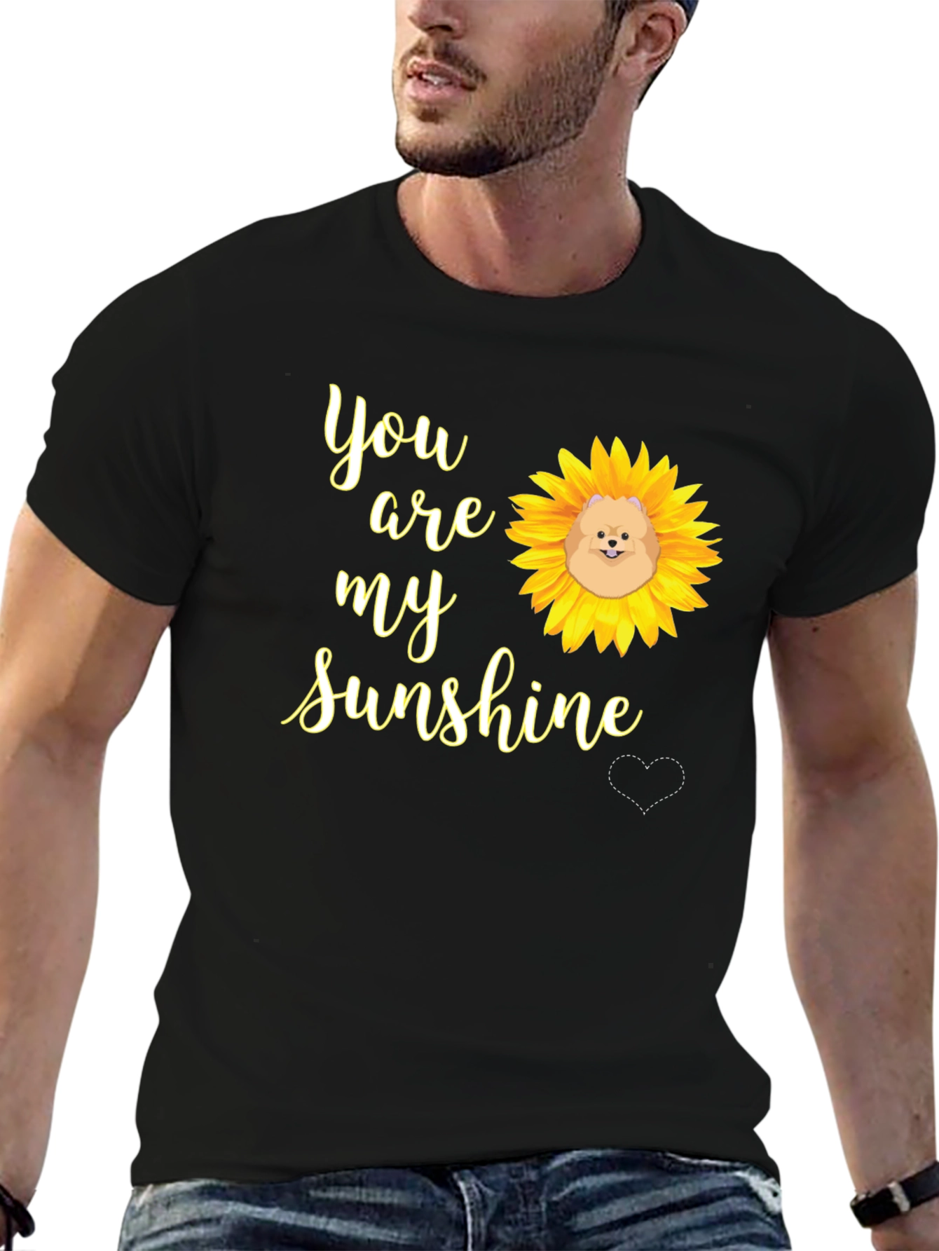 You are My Sunshine Dog Sunflower Graphic Tee