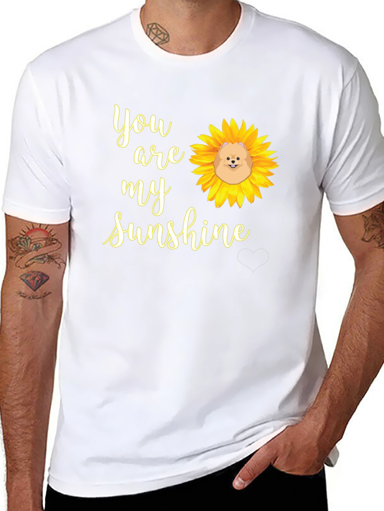 You are My Sunshine Dog Sunflower Graphic Tee