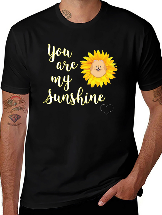 You are My Sunshine Dog Sunflower Graphic Tee