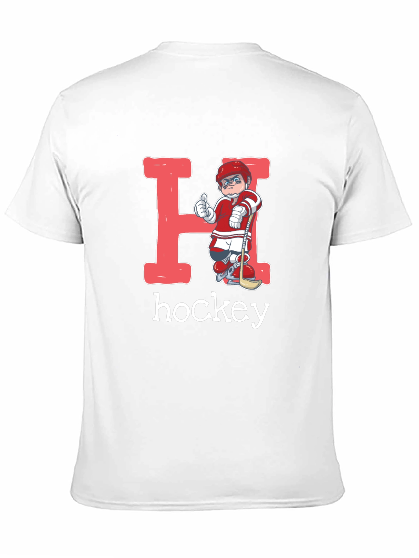 Hockey Player Letter H Graphic T-Shirt