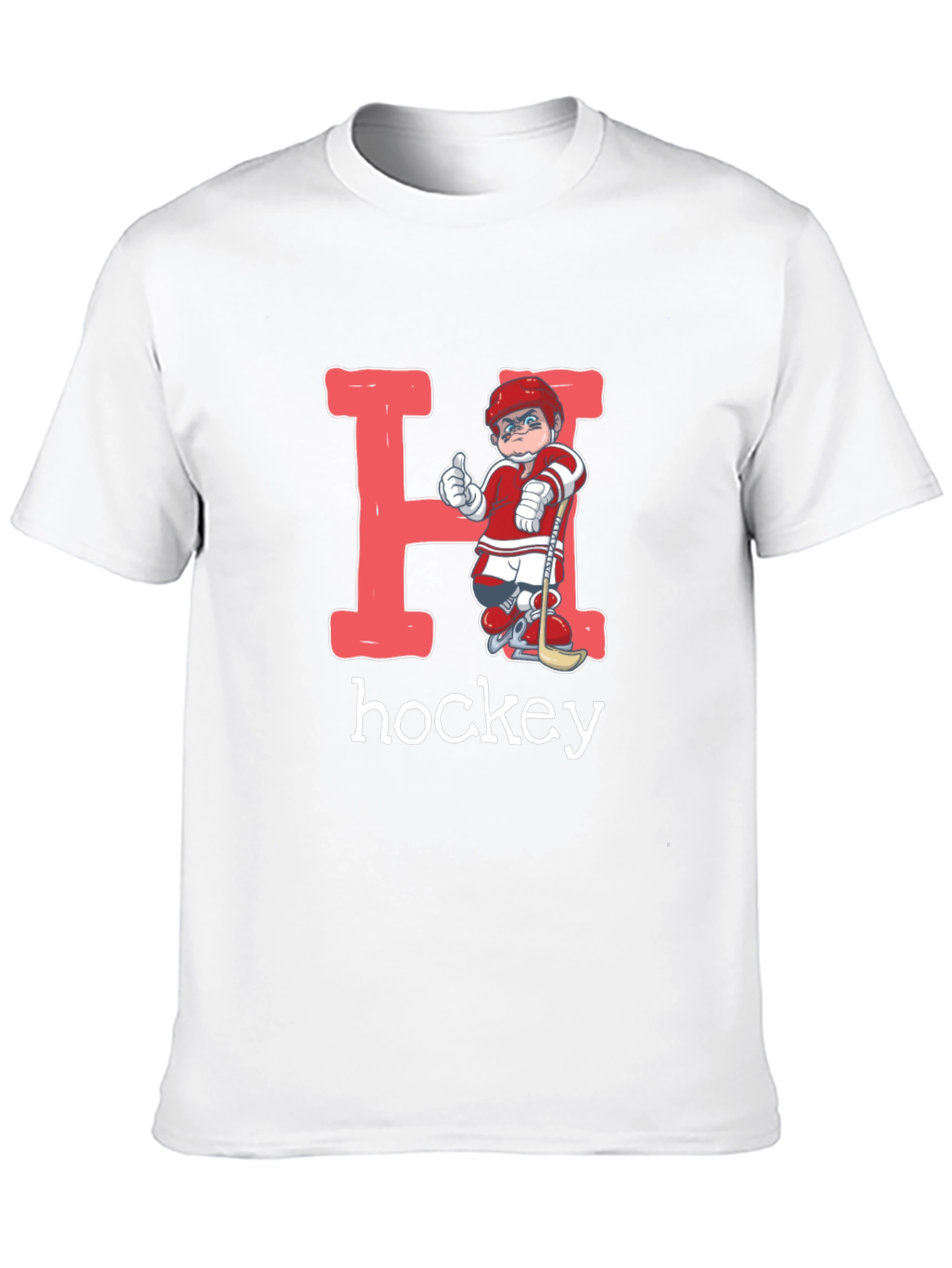 Hockey Player Letter H Graphic T-Shirt