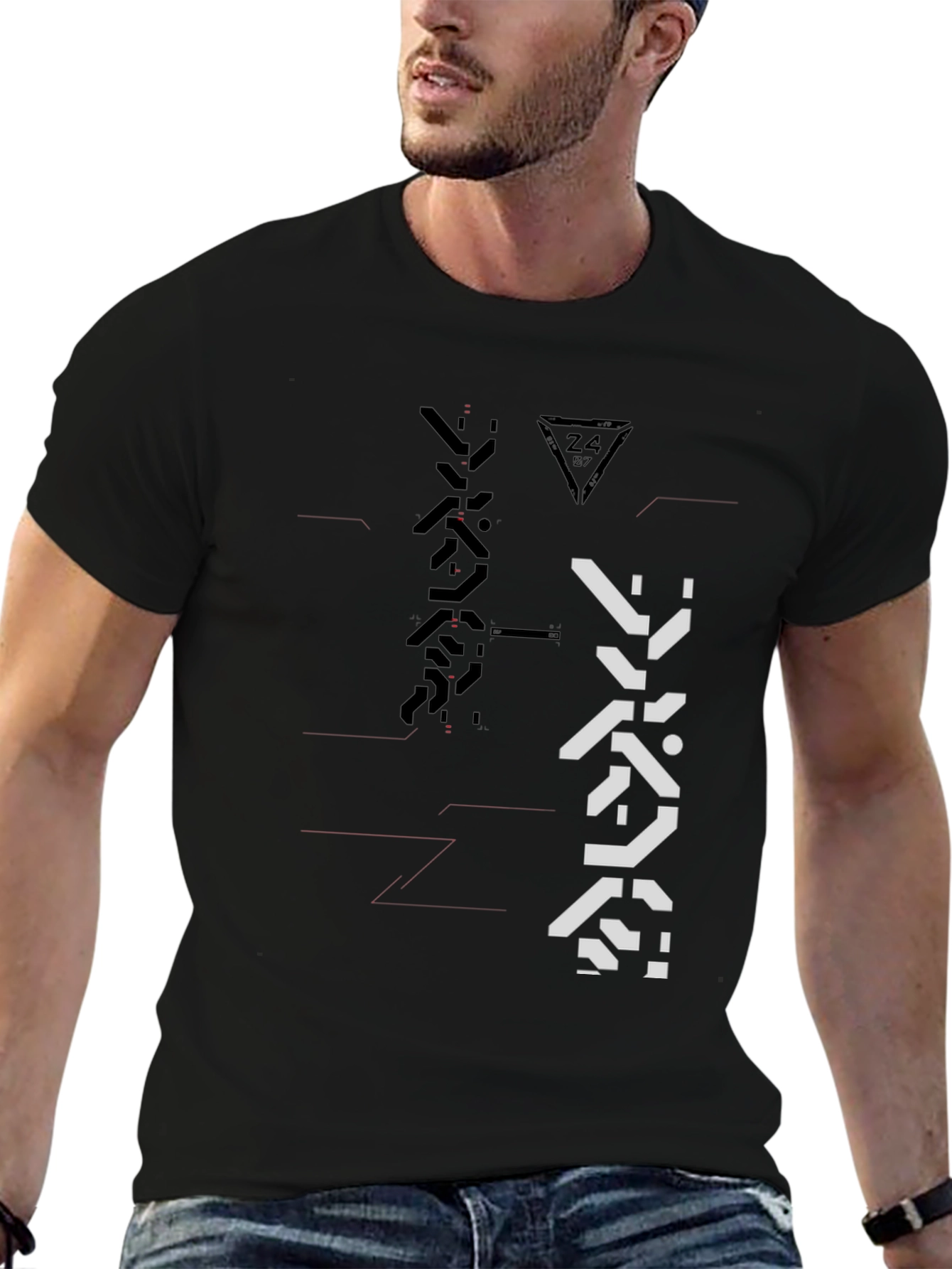 Graphic Print Black T-Shirt