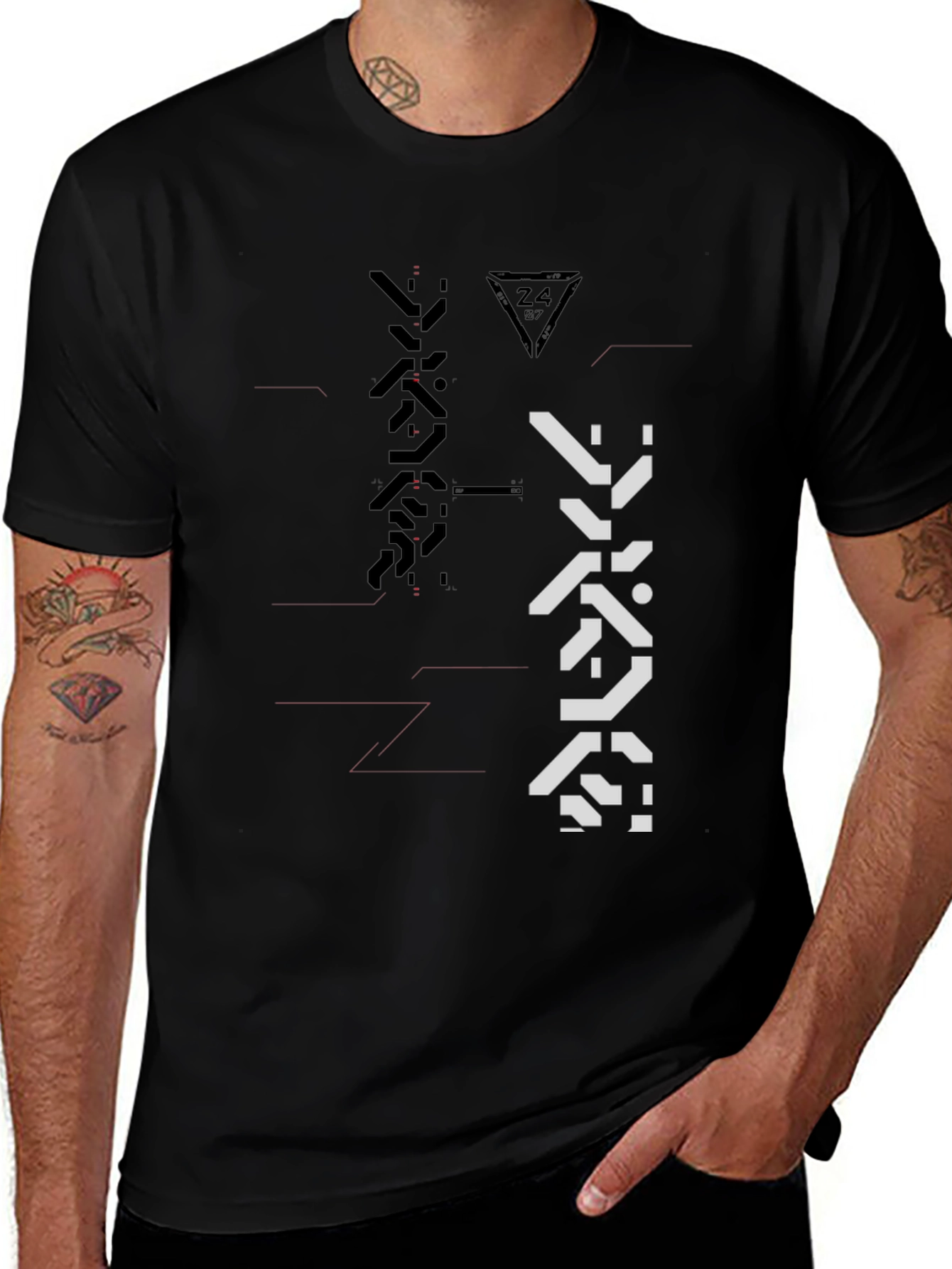 Graphic Print Black T-Shirt