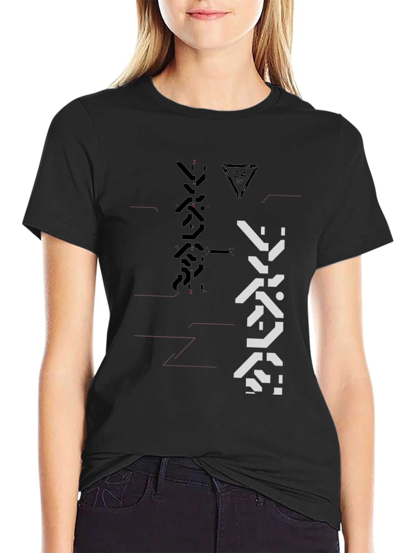 Graphic Print Black T-Shirt