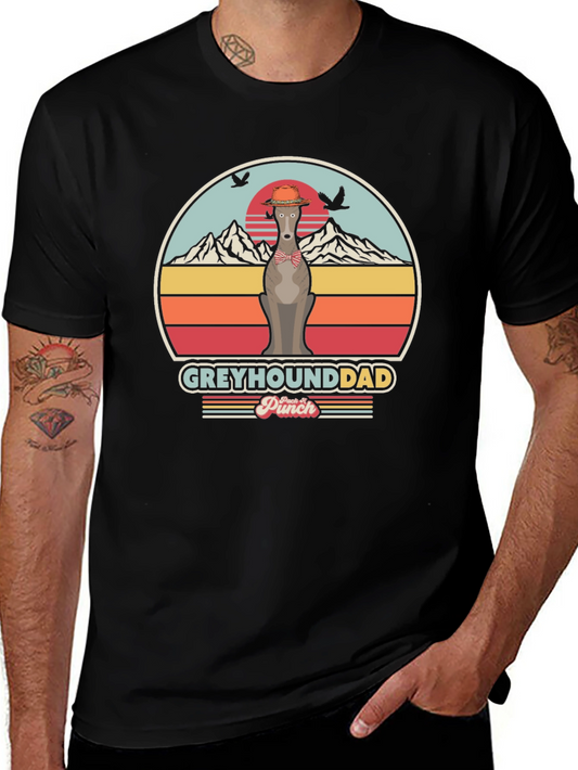 Greyhound Dad T-Shirt - Vintage Design