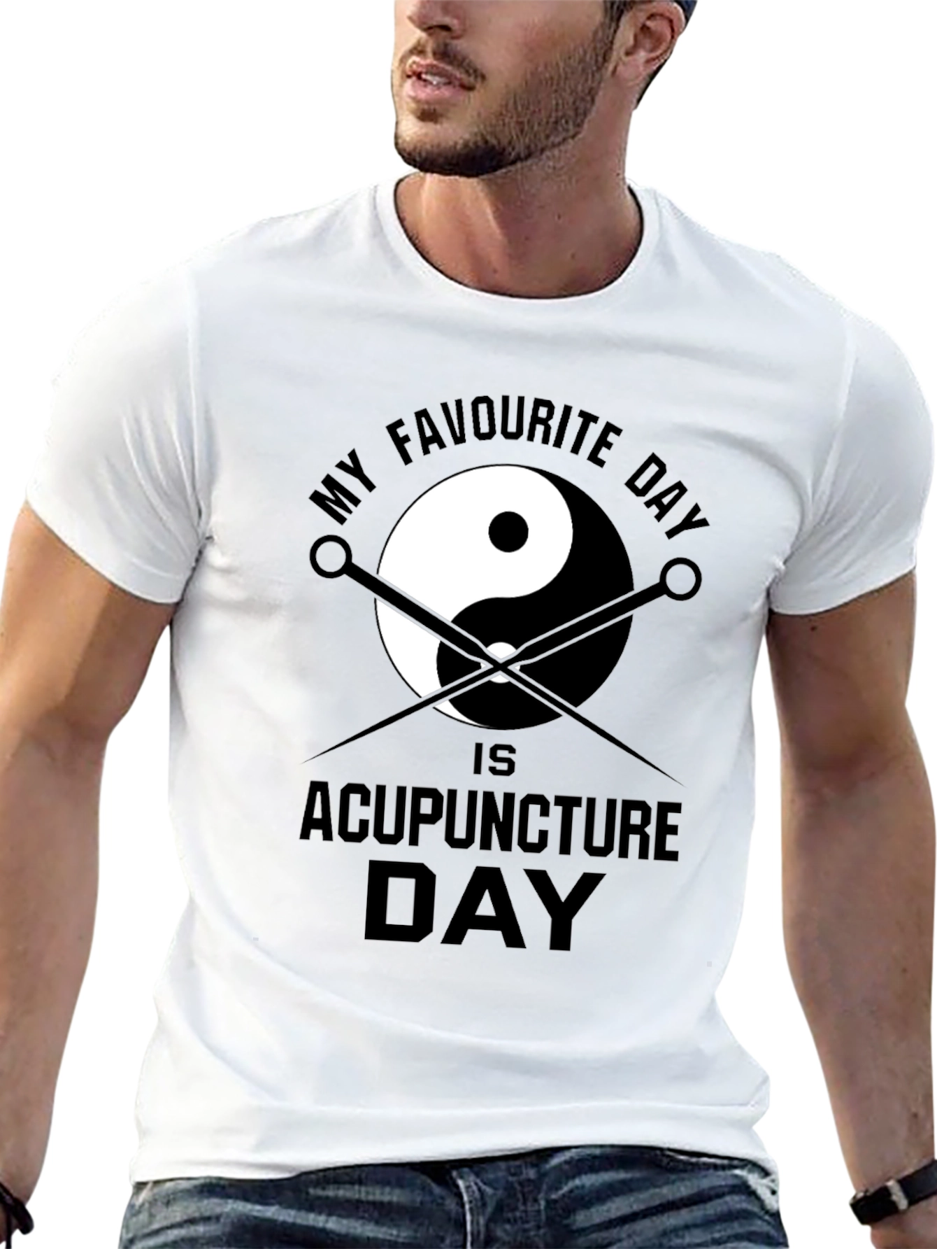 Acupuncture Yin Yang Graphic T-Shirt