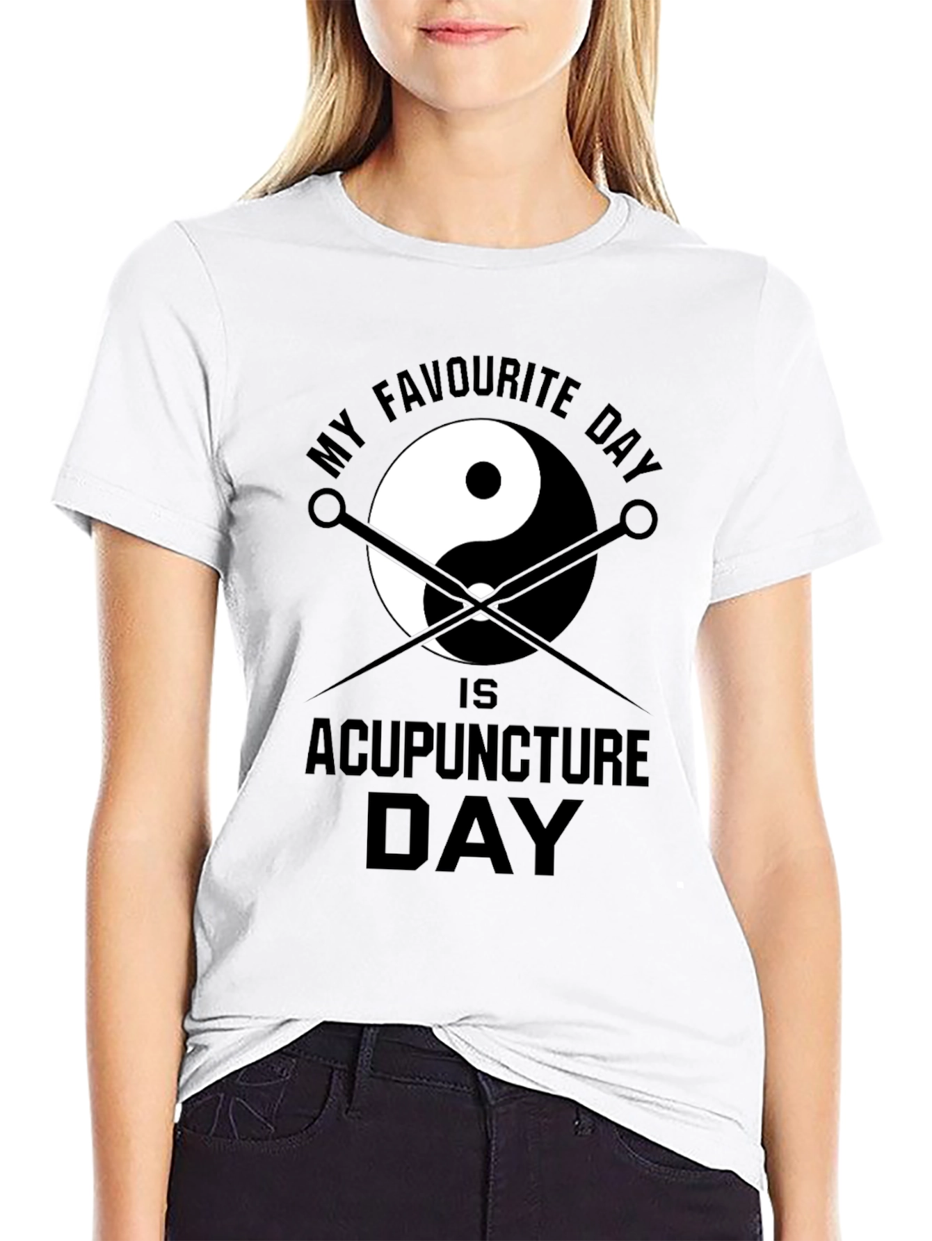 Acupuncture Yin Yang Graphic T-Shirt