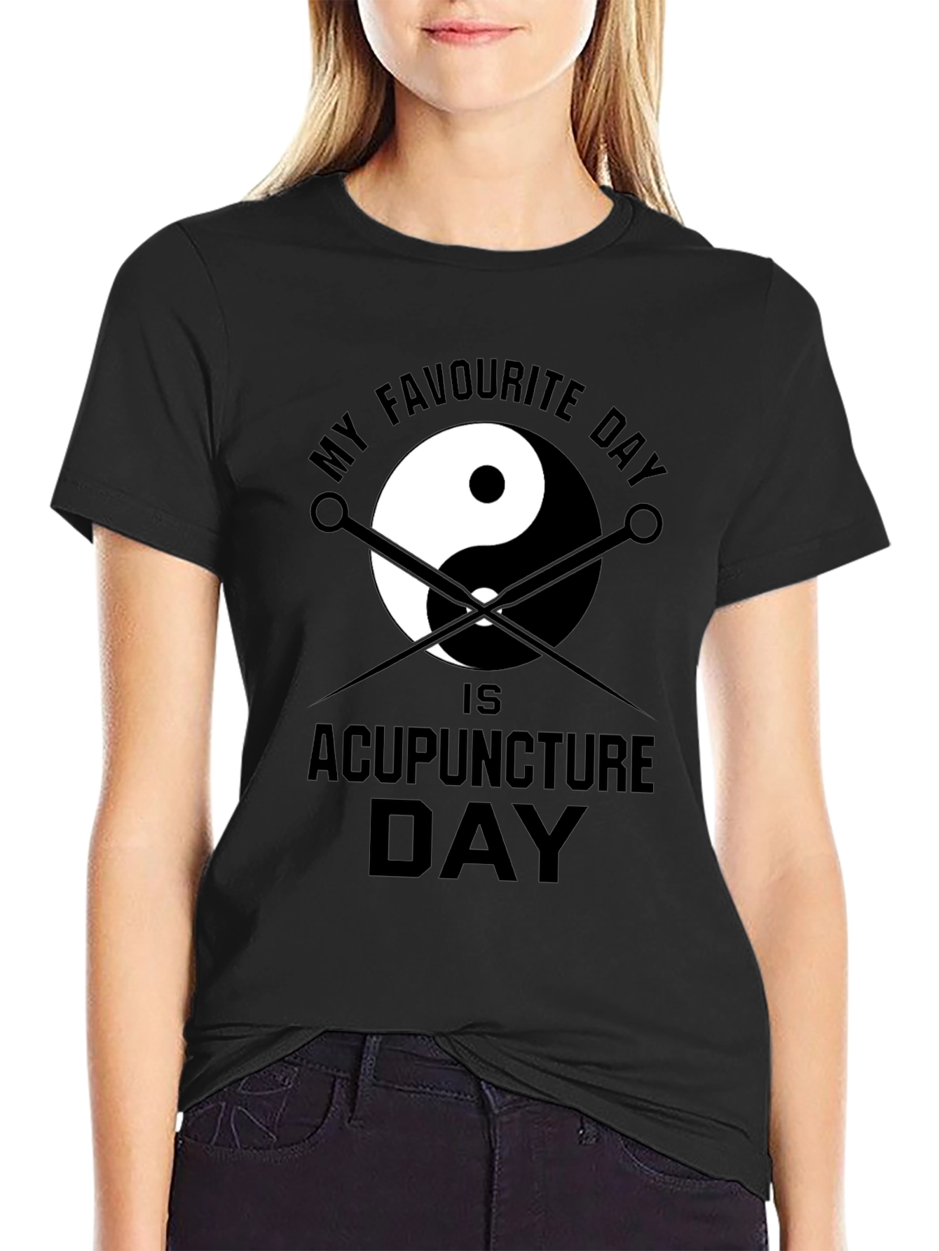 Acupuncture Yin Yang Graphic T-Shirt