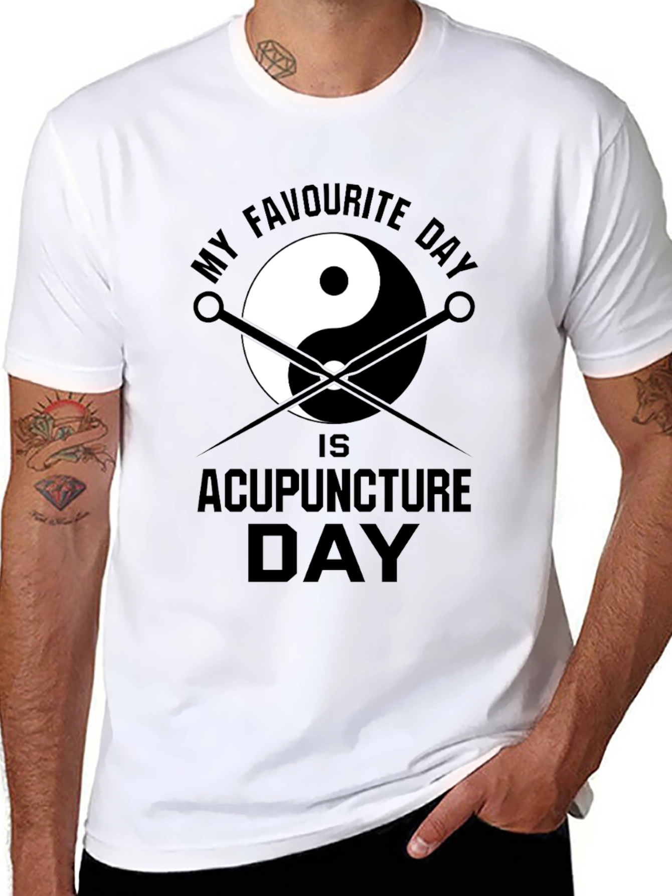 Acupuncture Yin Yang Graphic T-Shirt