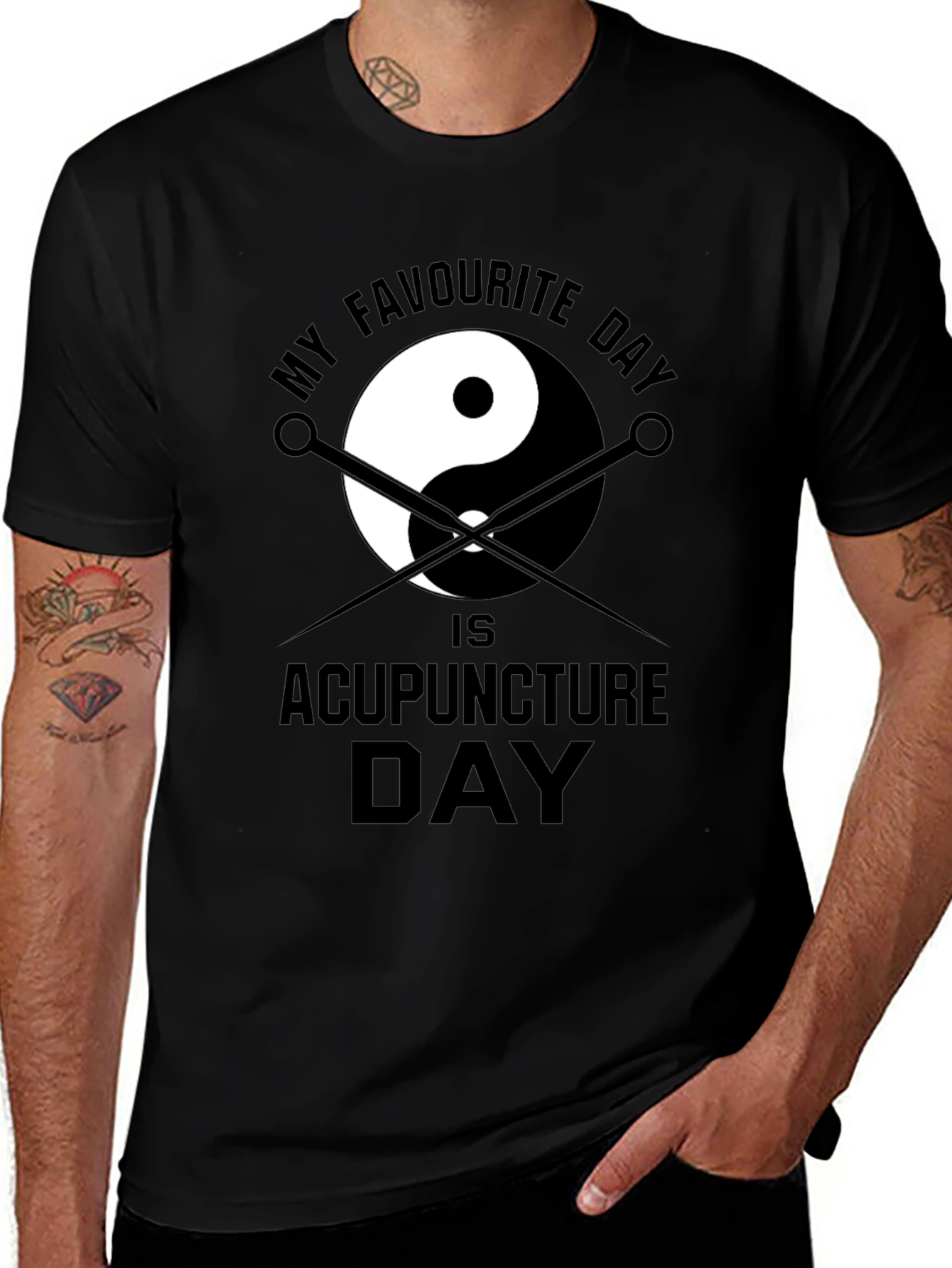 Acupuncture Yin Yang Graphic T-Shirt