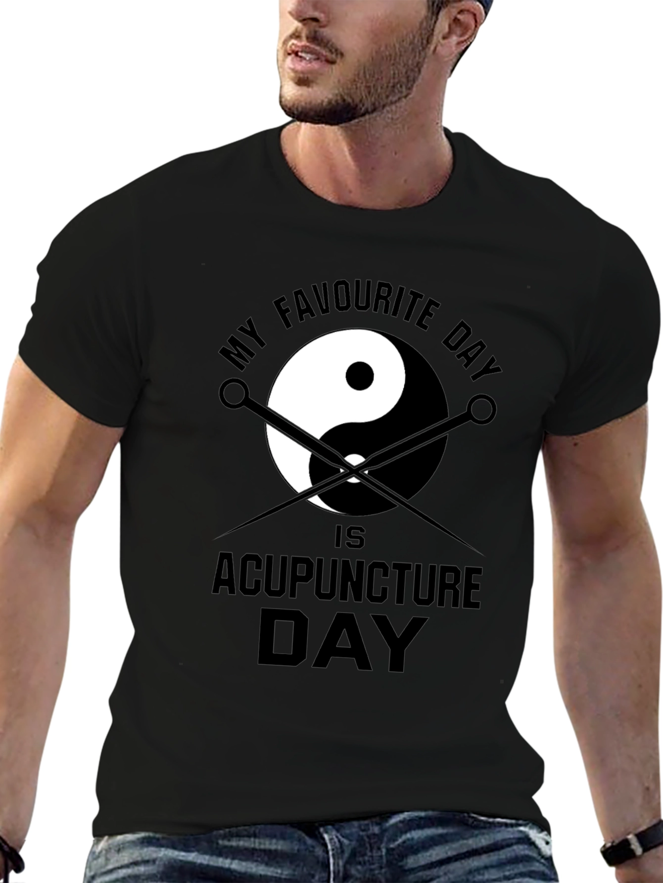 Acupuncture Yin Yang Graphic T-Shirt