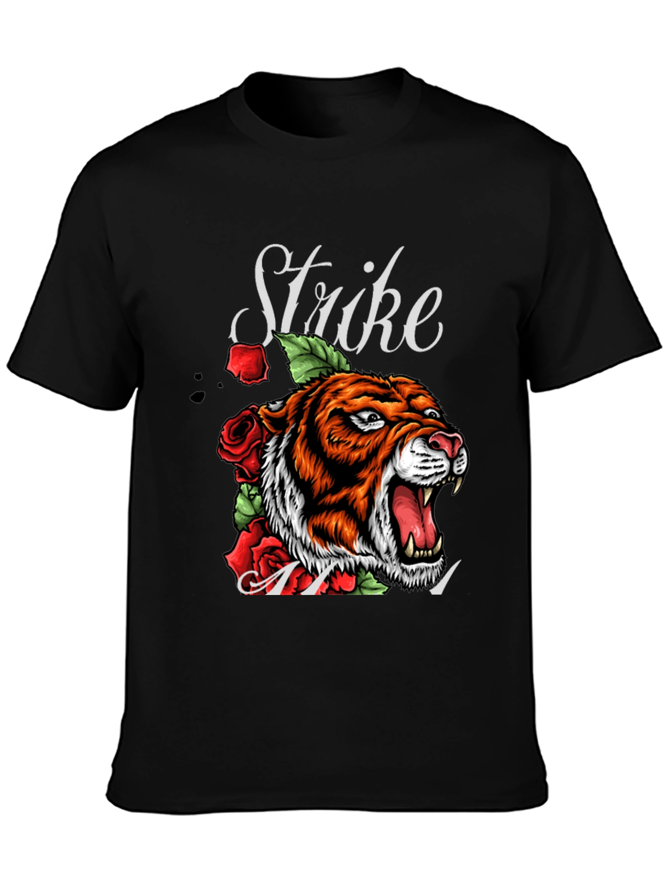 Tiger Strike Graphic Tee - Mens Black T-Shirt