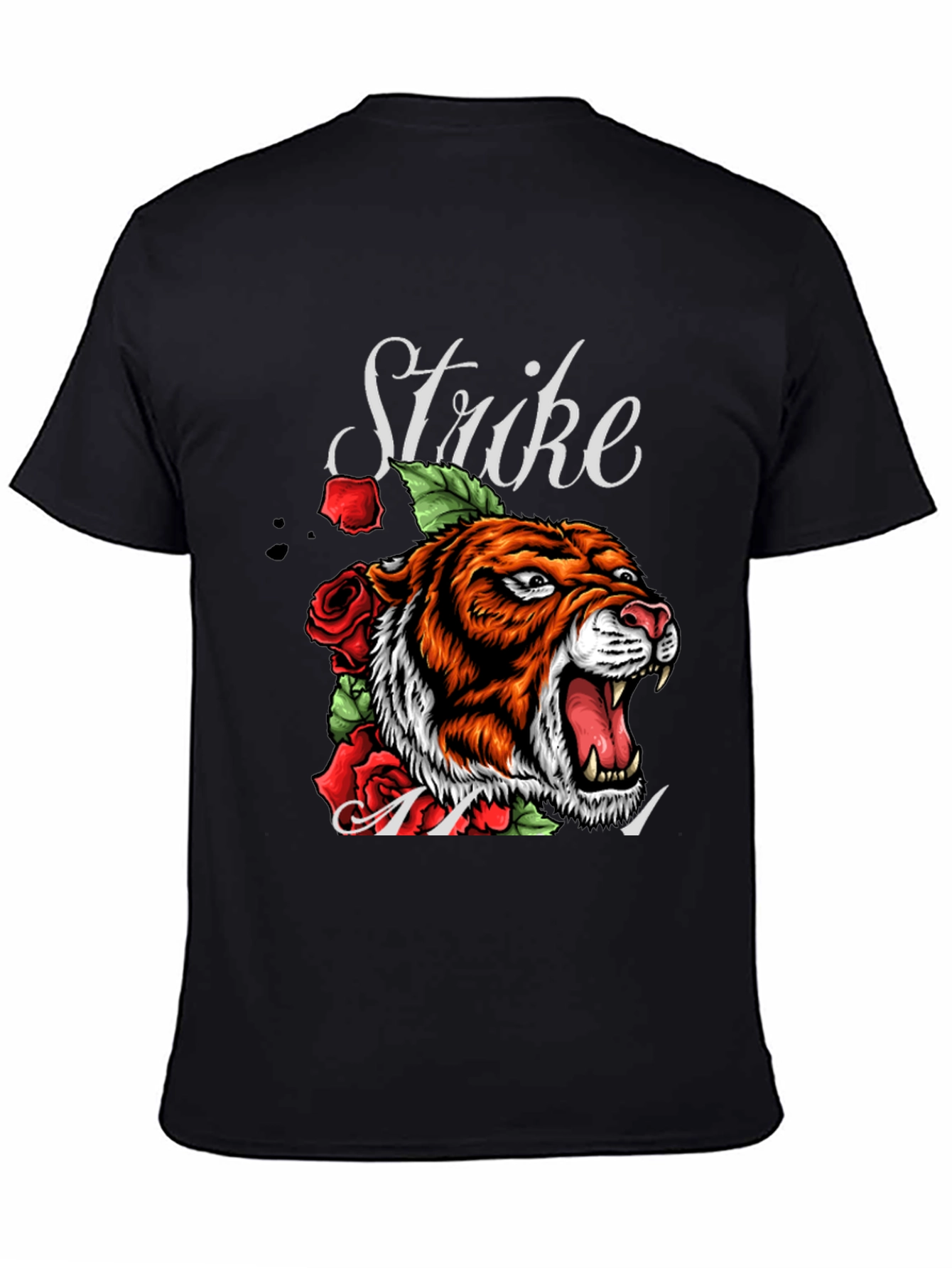 Tiger Strike Graphic Tee - Mens Black T-Shirt