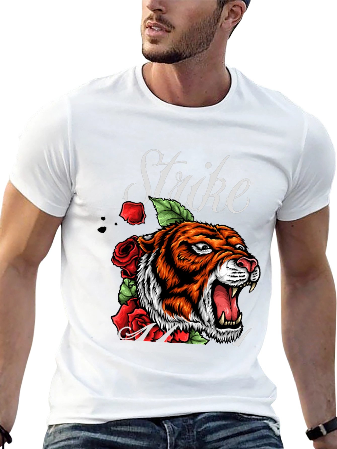 Tiger Strike Graphic Tee - Mens Black T-Shirt