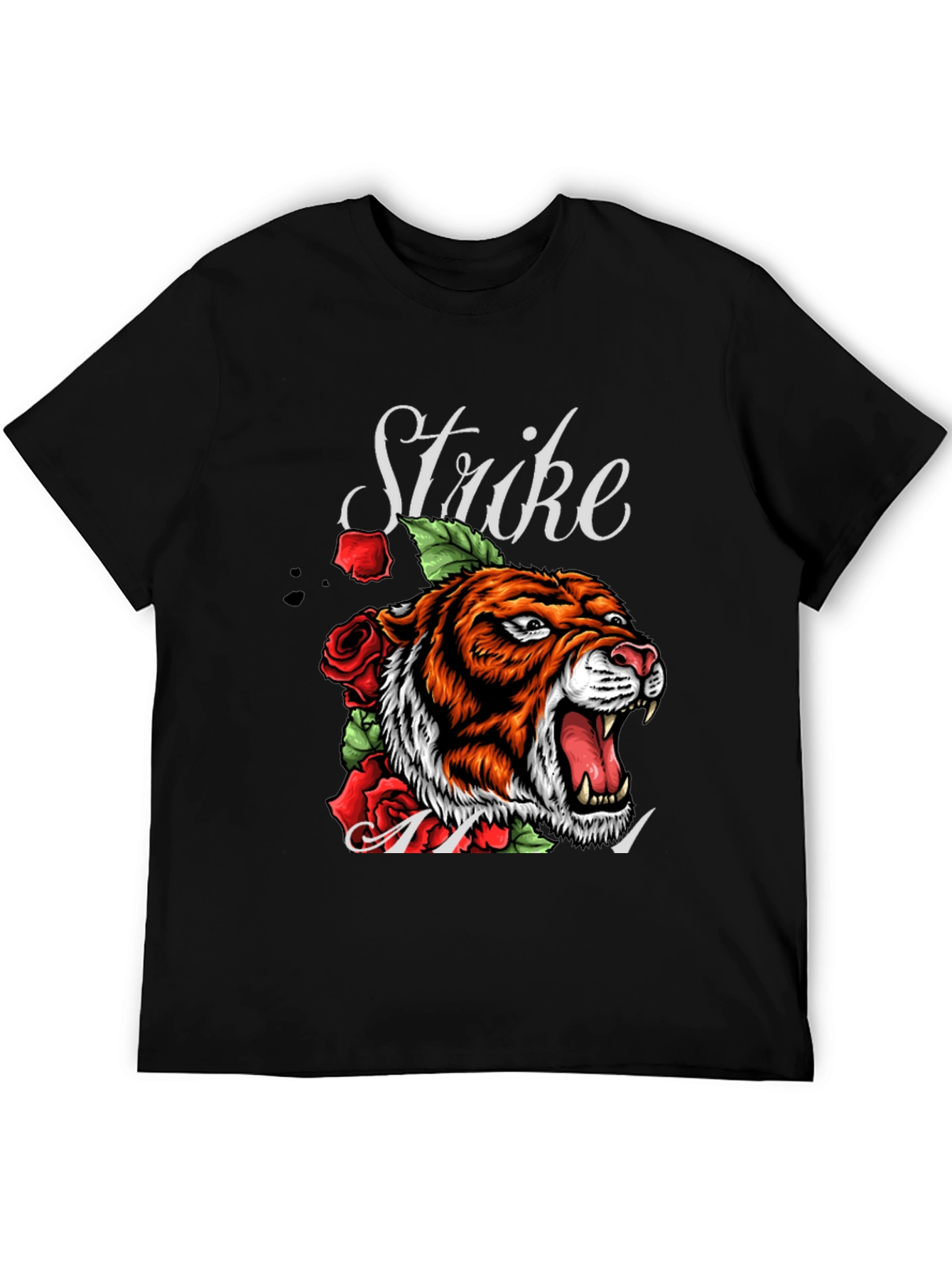 Tiger Strike Graphic Tee - Mens Black T-Shirt