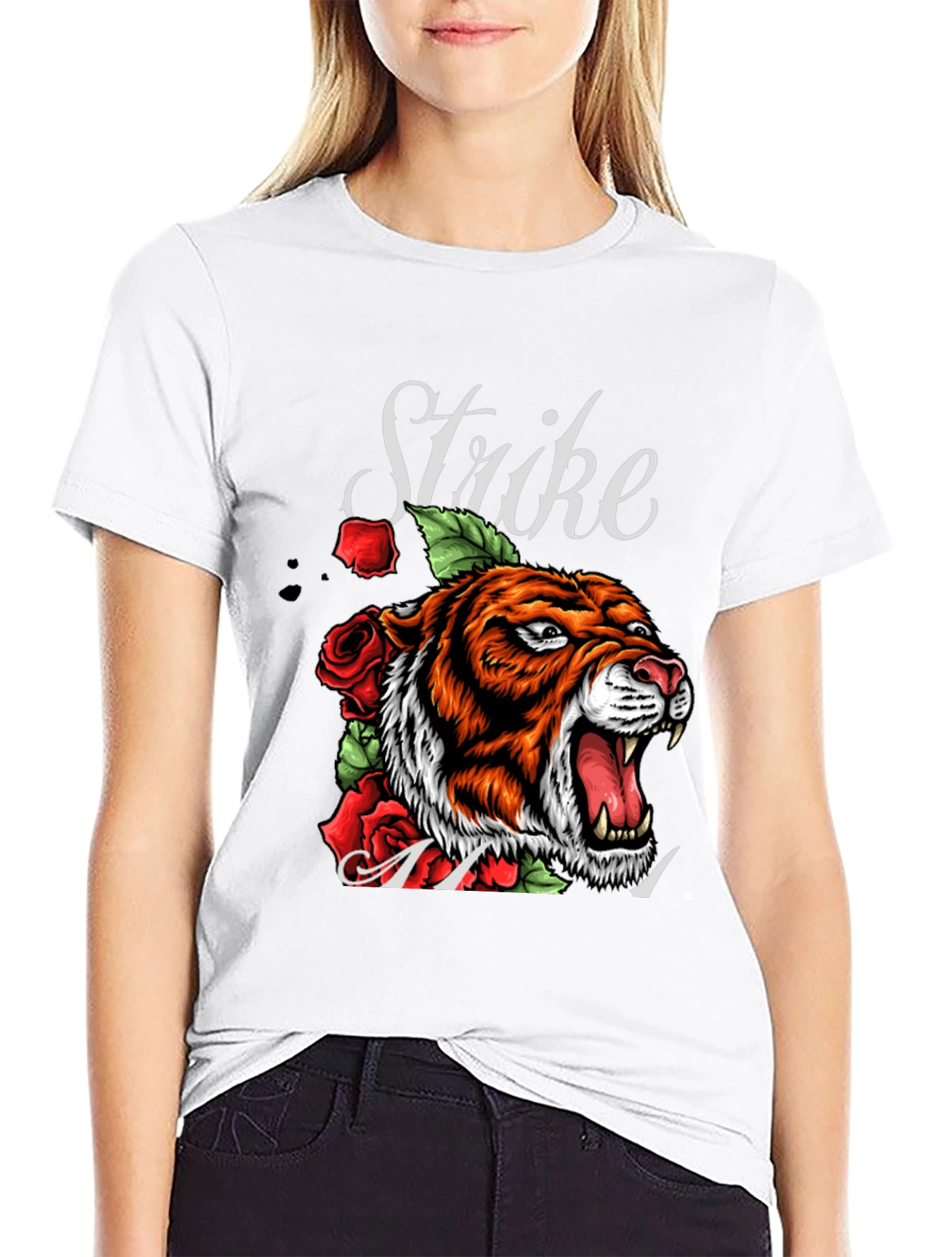 Tiger Strike Graphic Tee - Mens Black T-Shirt