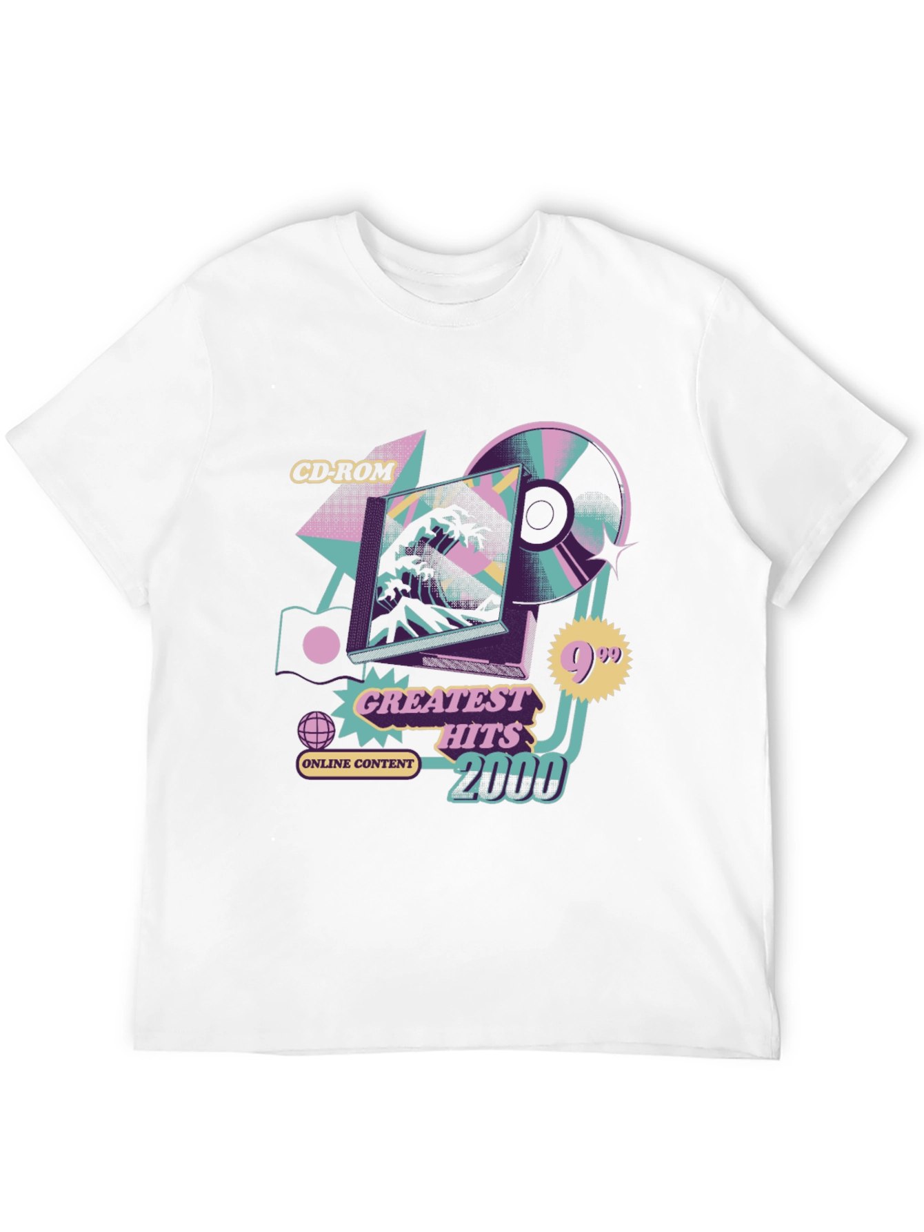 Retro 2000s Greatest Hits CD-ROM Graphic T-Shirt