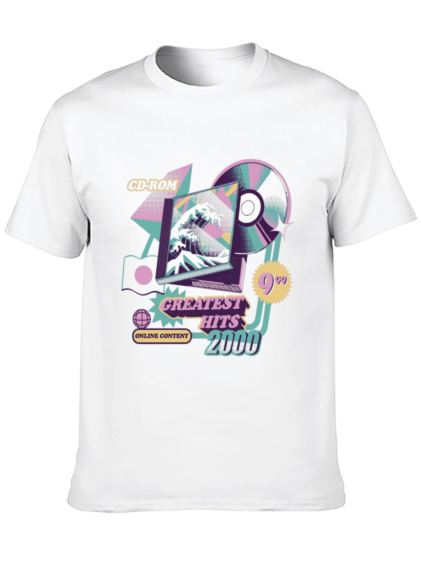 Retro 2000s Greatest Hits CD-ROM Graphic T-Shirt