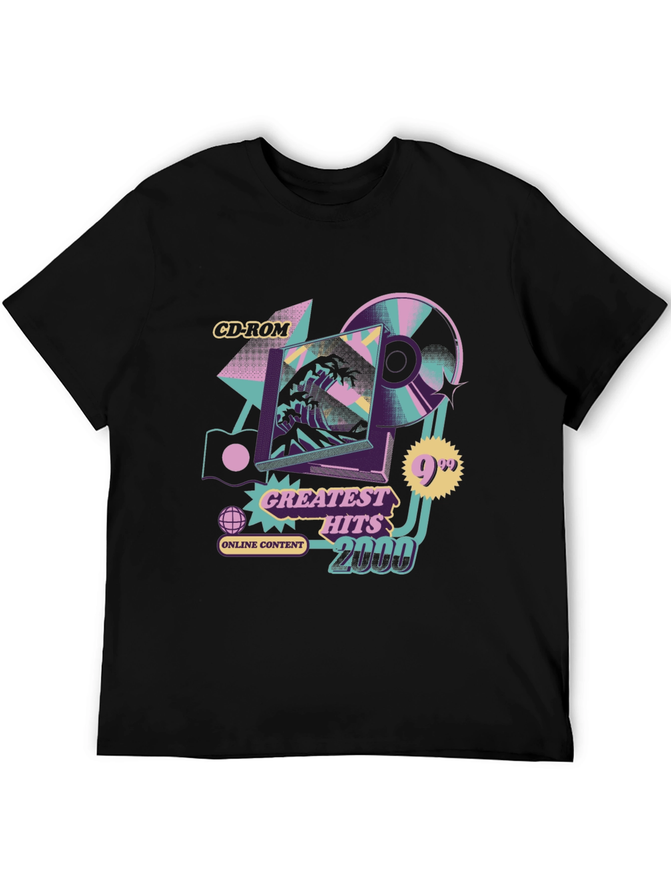 Retro 2000s Greatest Hits CD-ROM Graphic T-Shirt