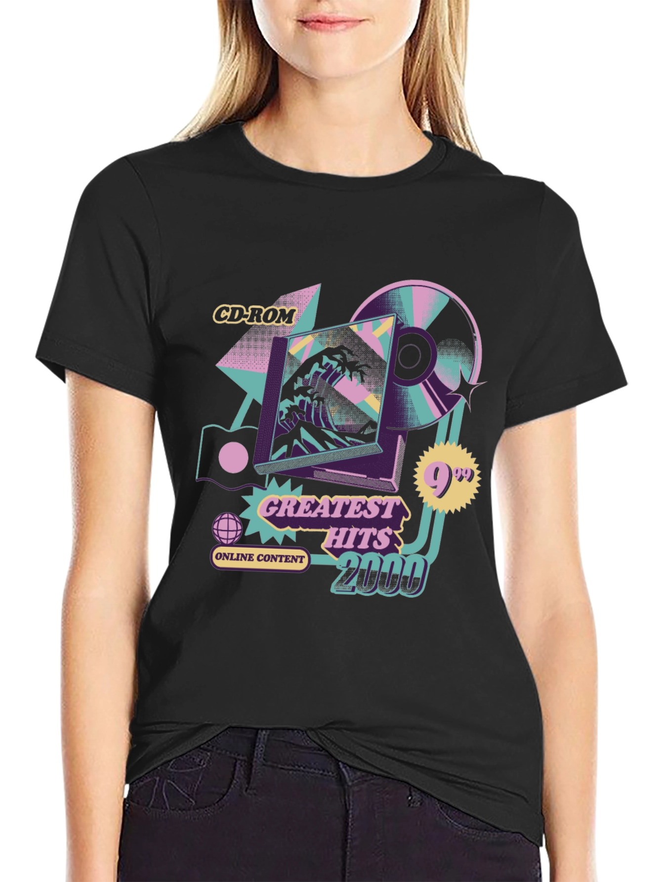 Retro 2000s Greatest Hits CD-ROM Graphic T-Shirt