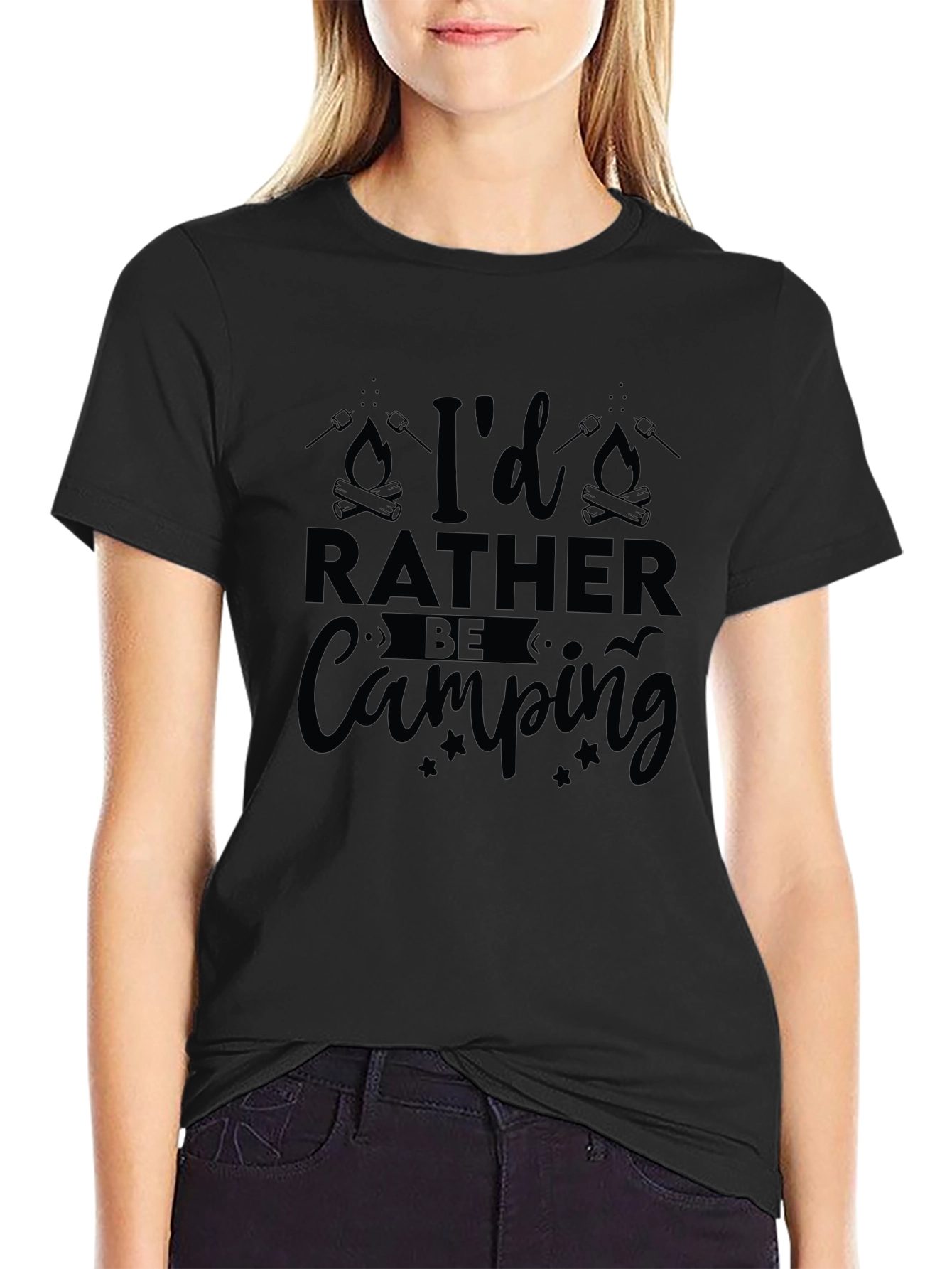 Camping T-Shirt - Id Rather Be Camping