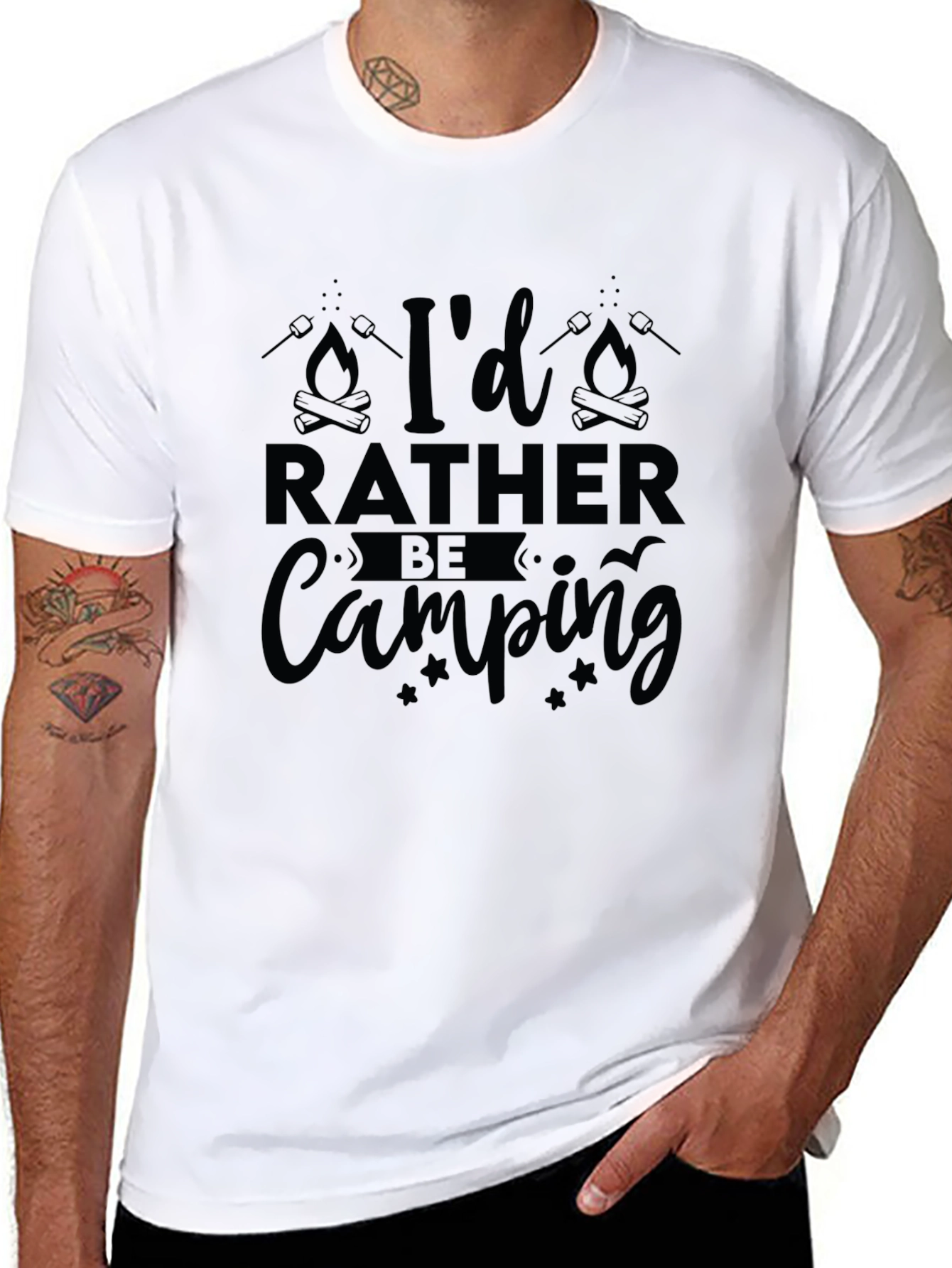 Camping T-Shirt - Id Rather Be Camping