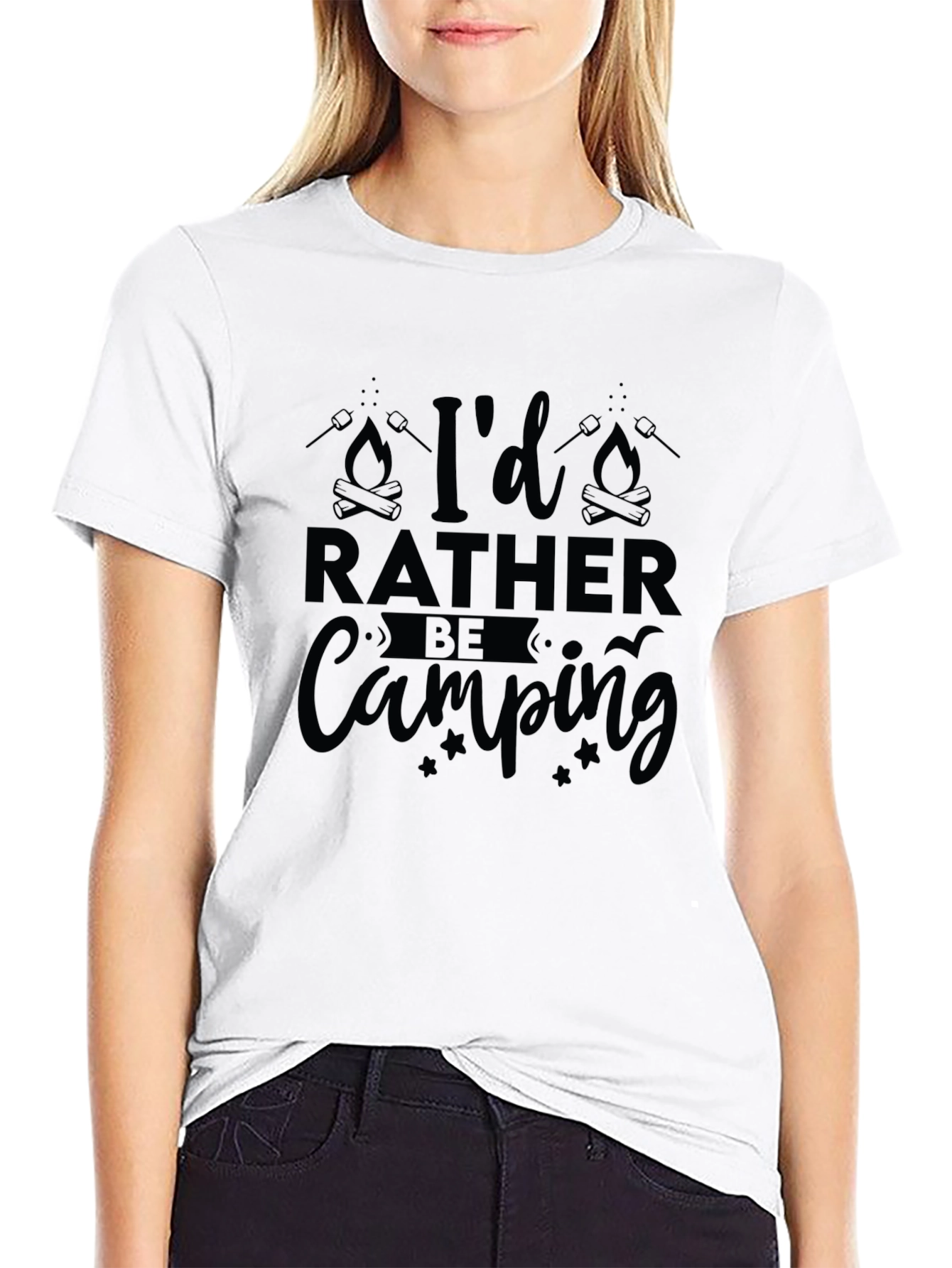 Camping T-Shirt - Id Rather Be Camping