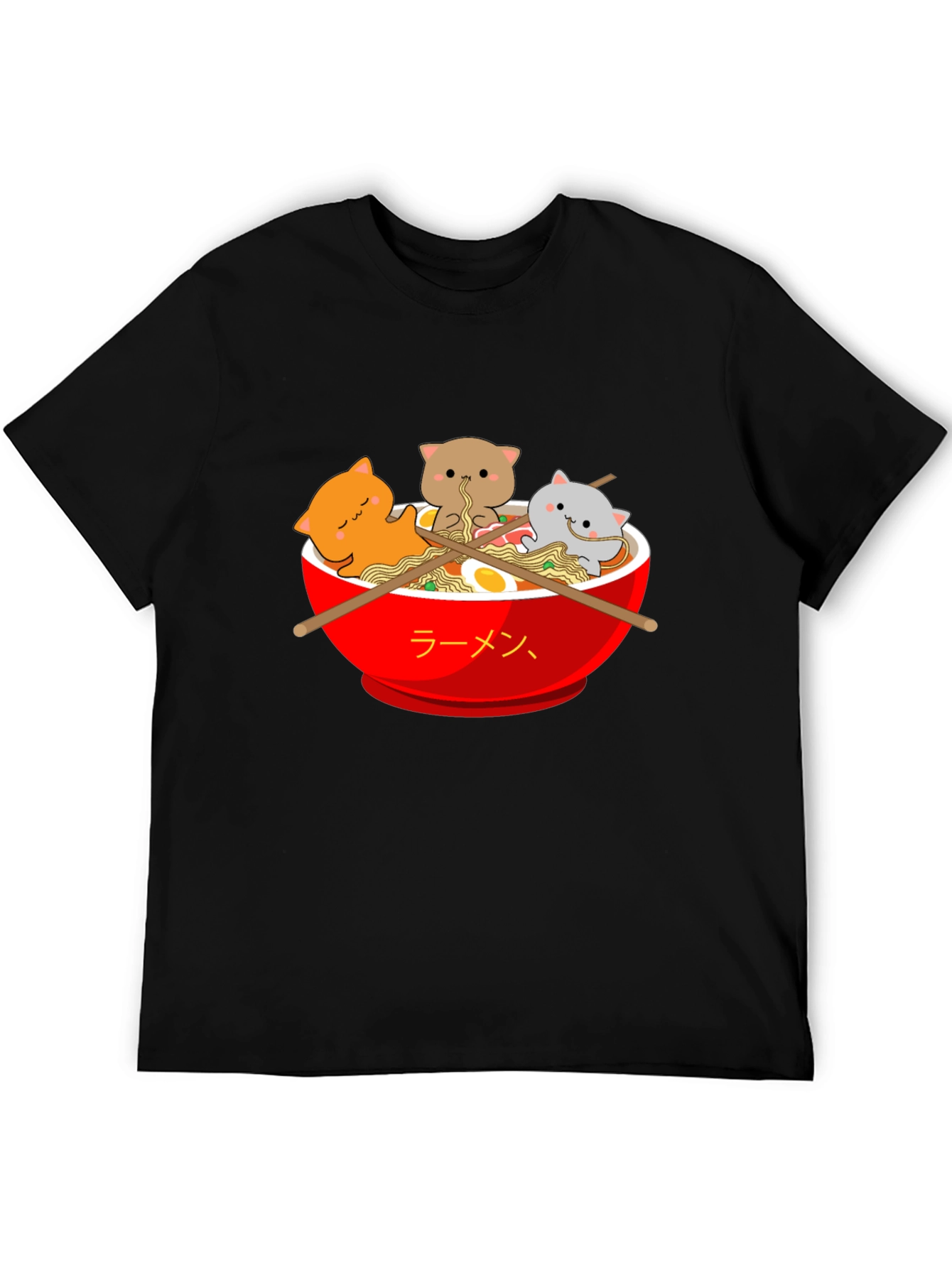 Ramen Cat T-Shirt - Kawaii Noodle Bowl Tee