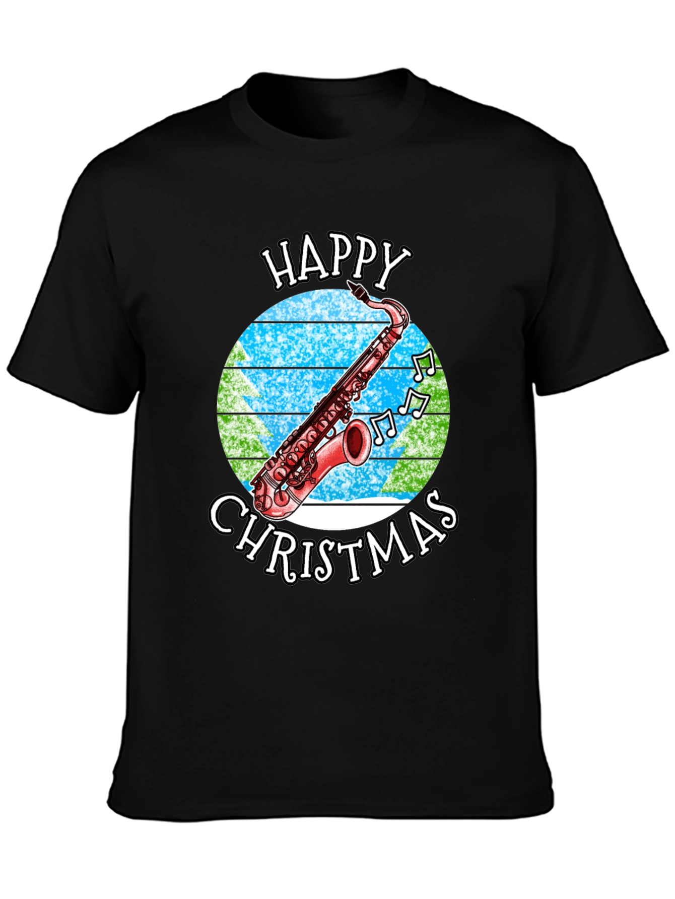 Happy Christmas Saxophone T-Shirt