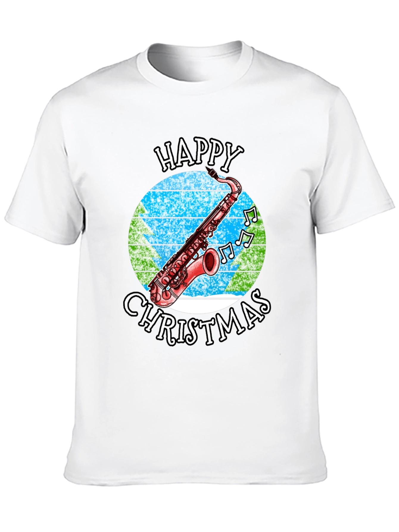 Happy Christmas Saxophone T-Shirt