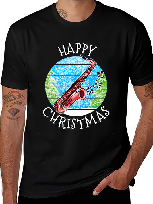 Happy Christmas Saxophone T-Shirt