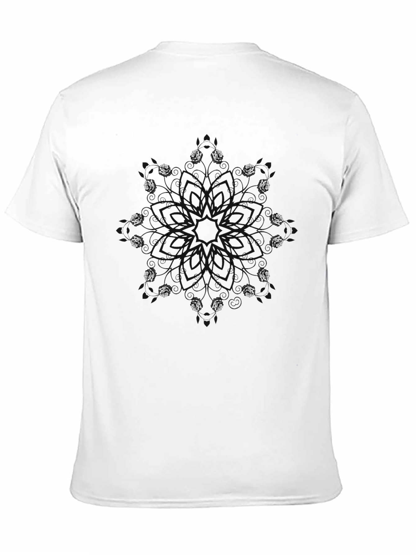 Abstract Circle Graphic Tee - Modern Black T-Shirt