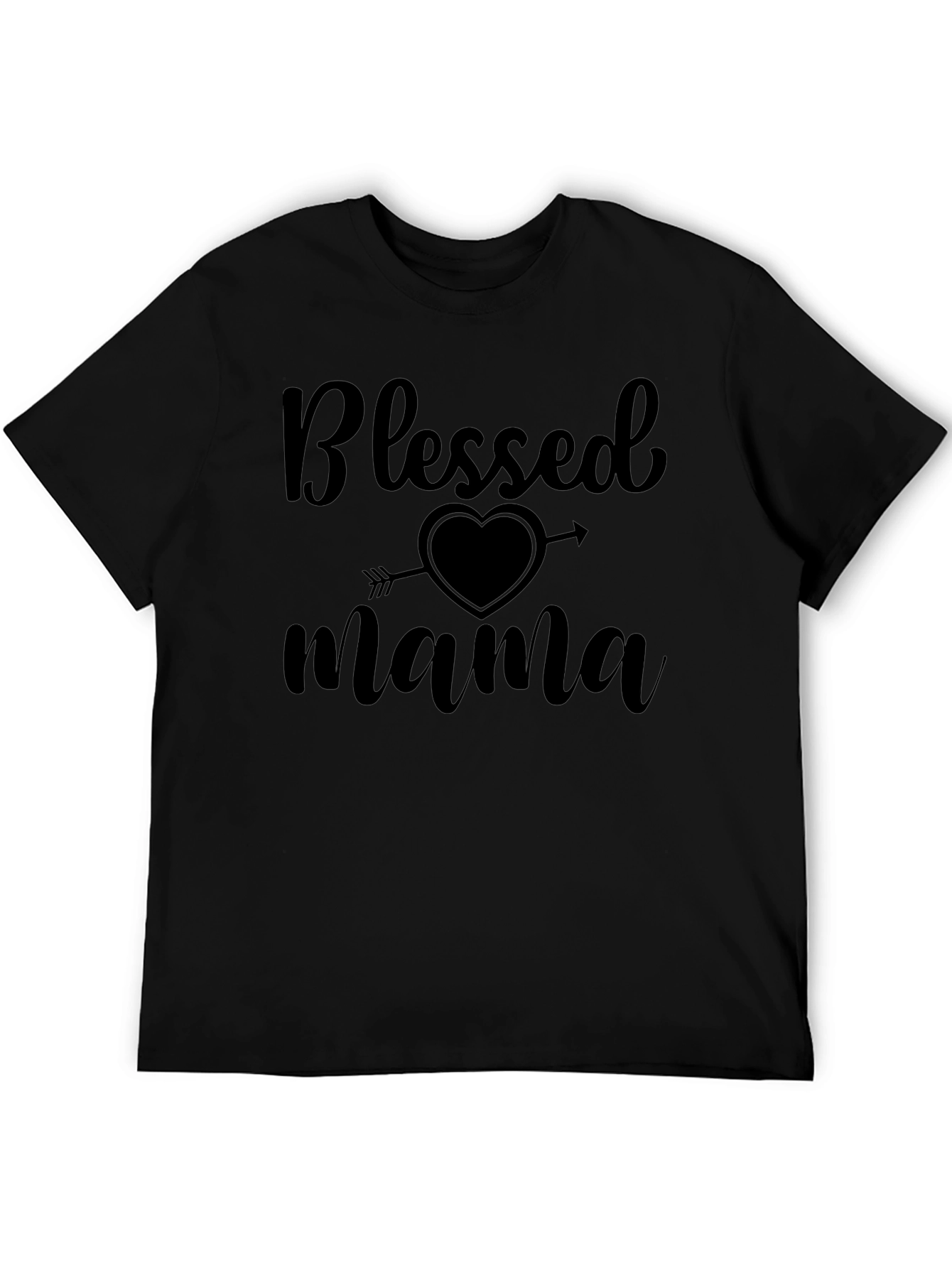 Blessed Mama Graphic Tee - Black T-Shirt