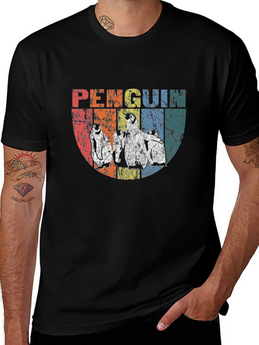 Vintage Penguin Family Graphic Tee