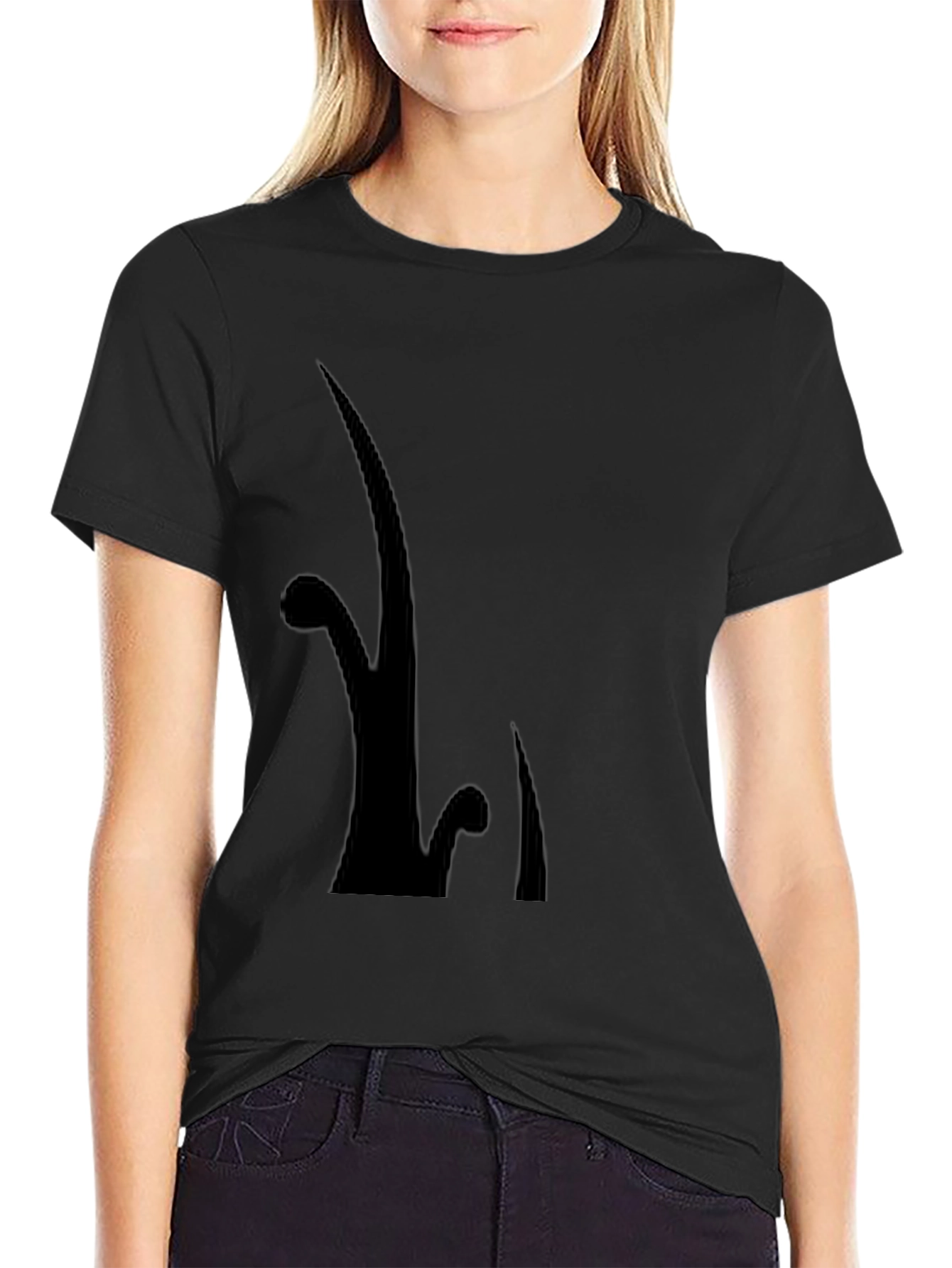 Stylish Black Graphic Tee - Modern Design