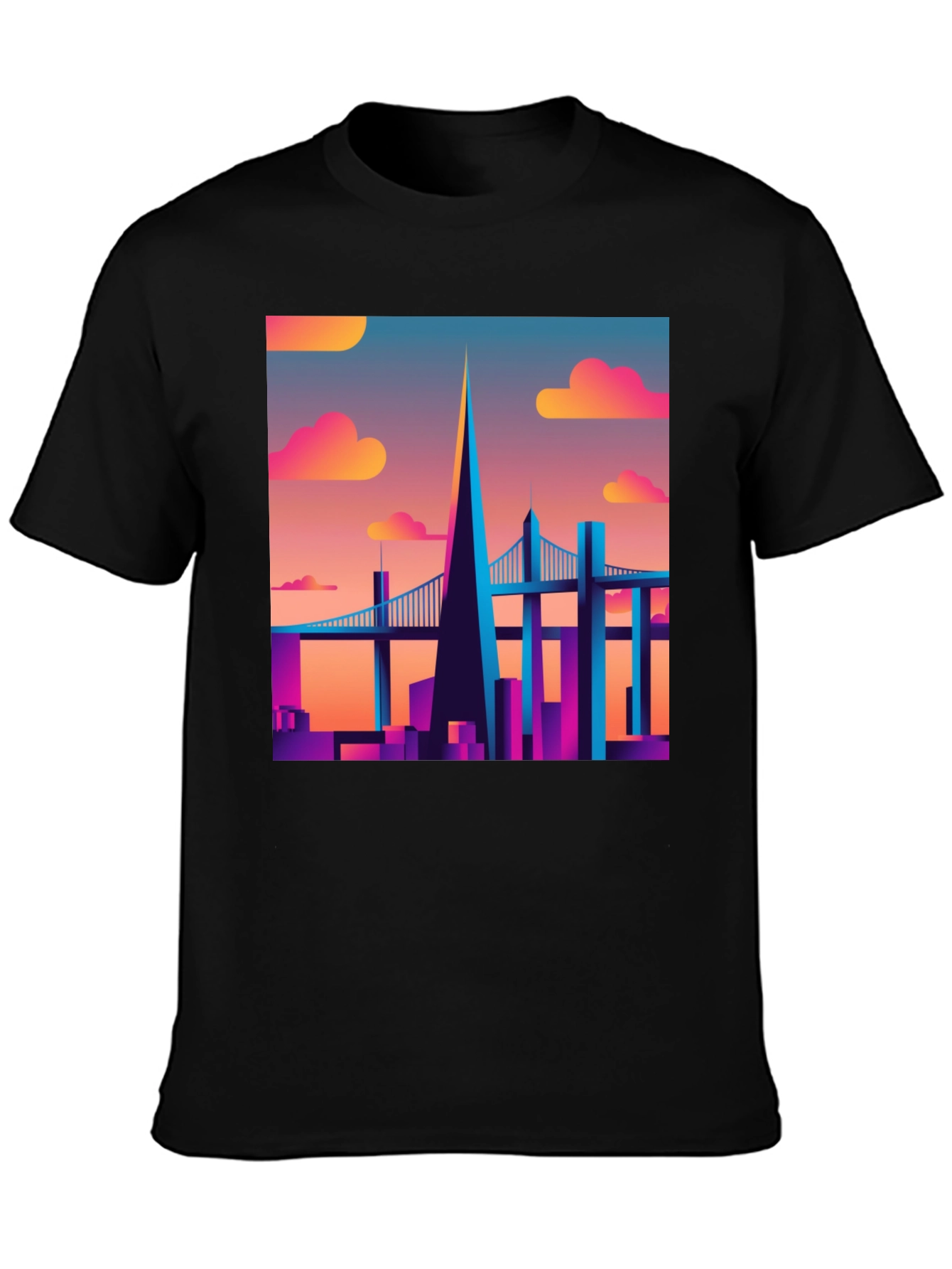 Retro Cityscape T-Shirt - Vibrant Graphic Tee