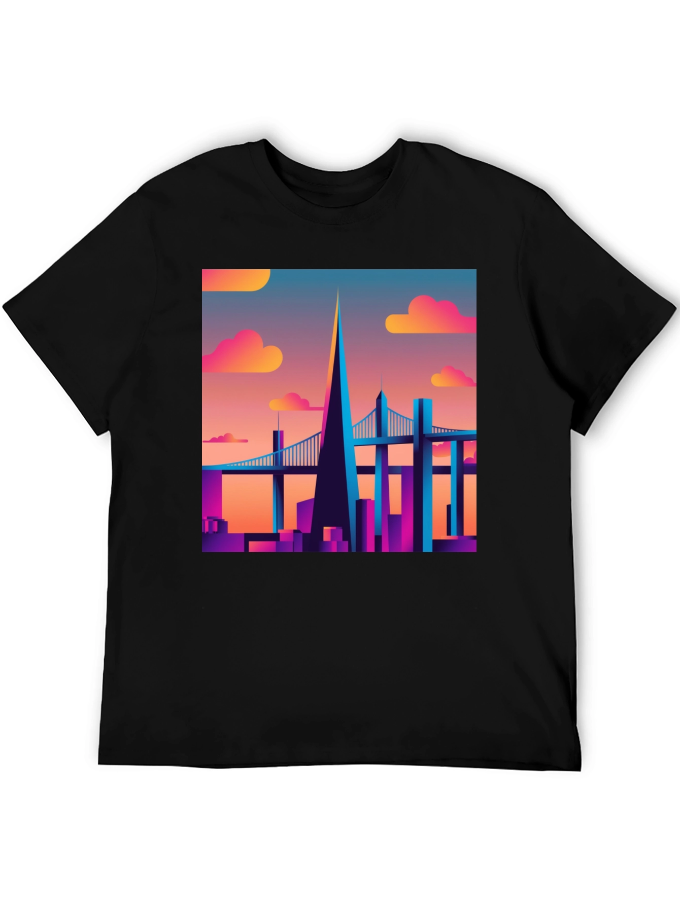 Retro Cityscape T-Shirt - Vibrant Graphic Tee