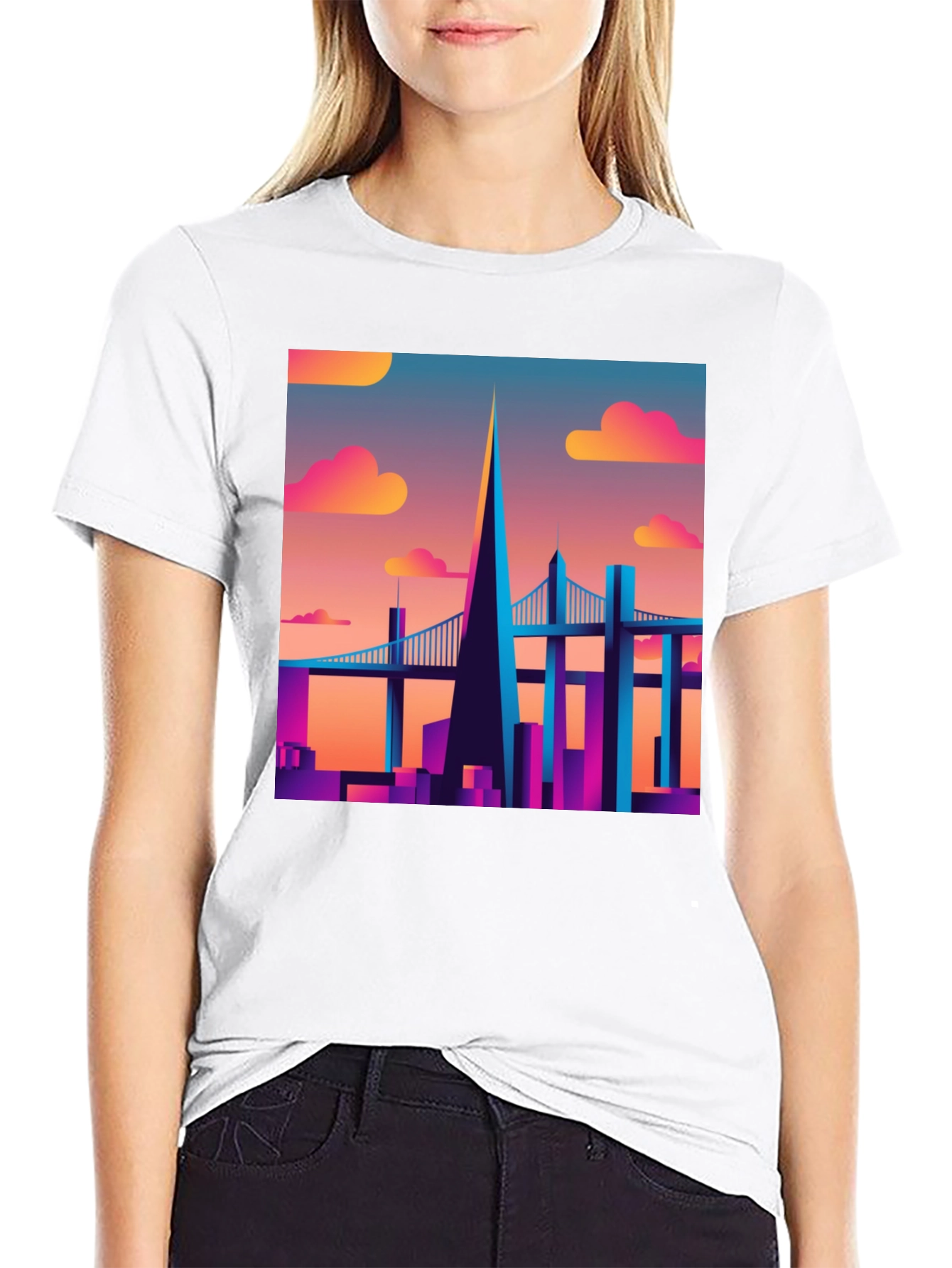 Retro Cityscape T-Shirt - Vibrant Graphic Tee