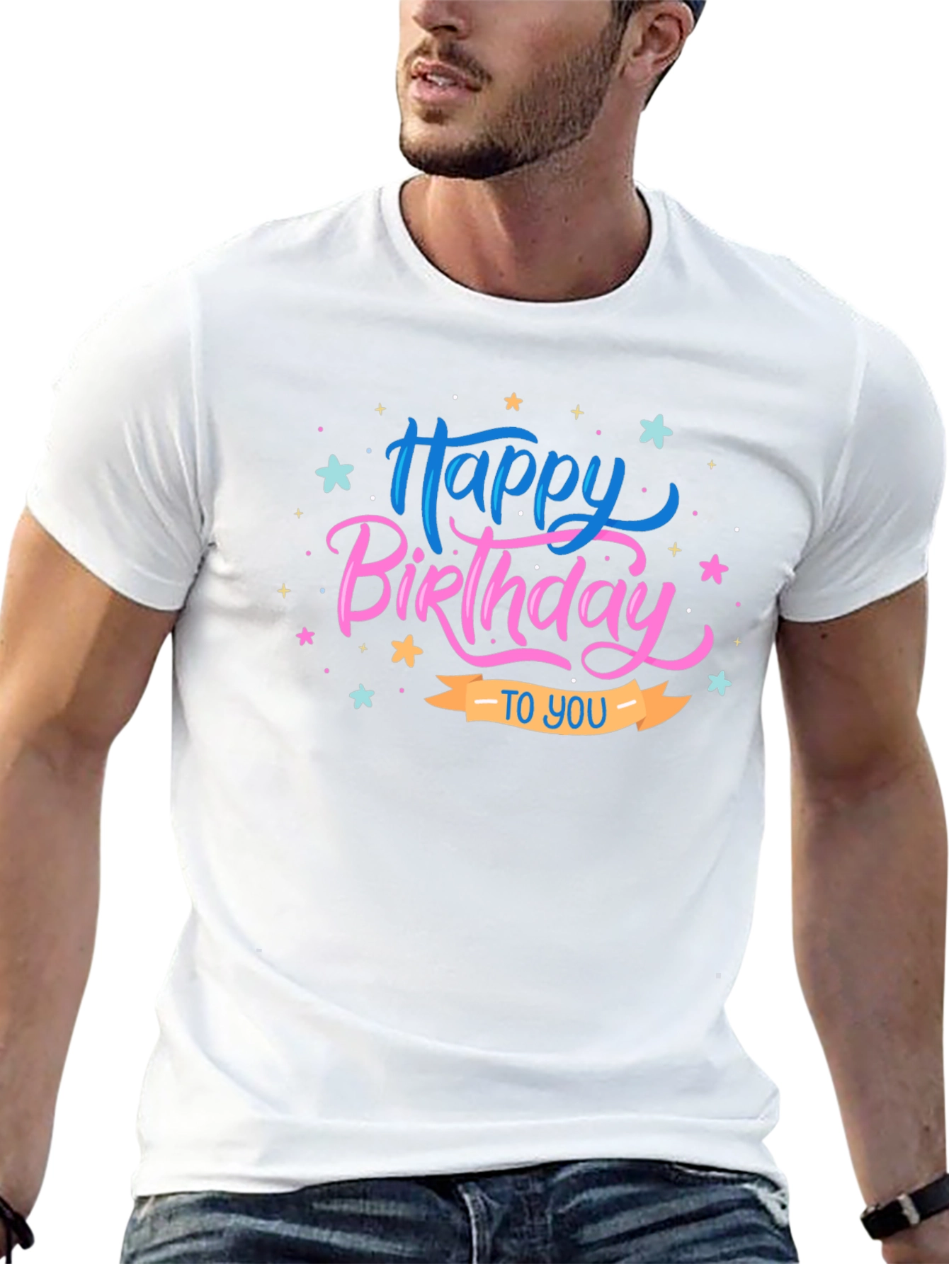 Happy Birthday Graphic T-Shirt - Black