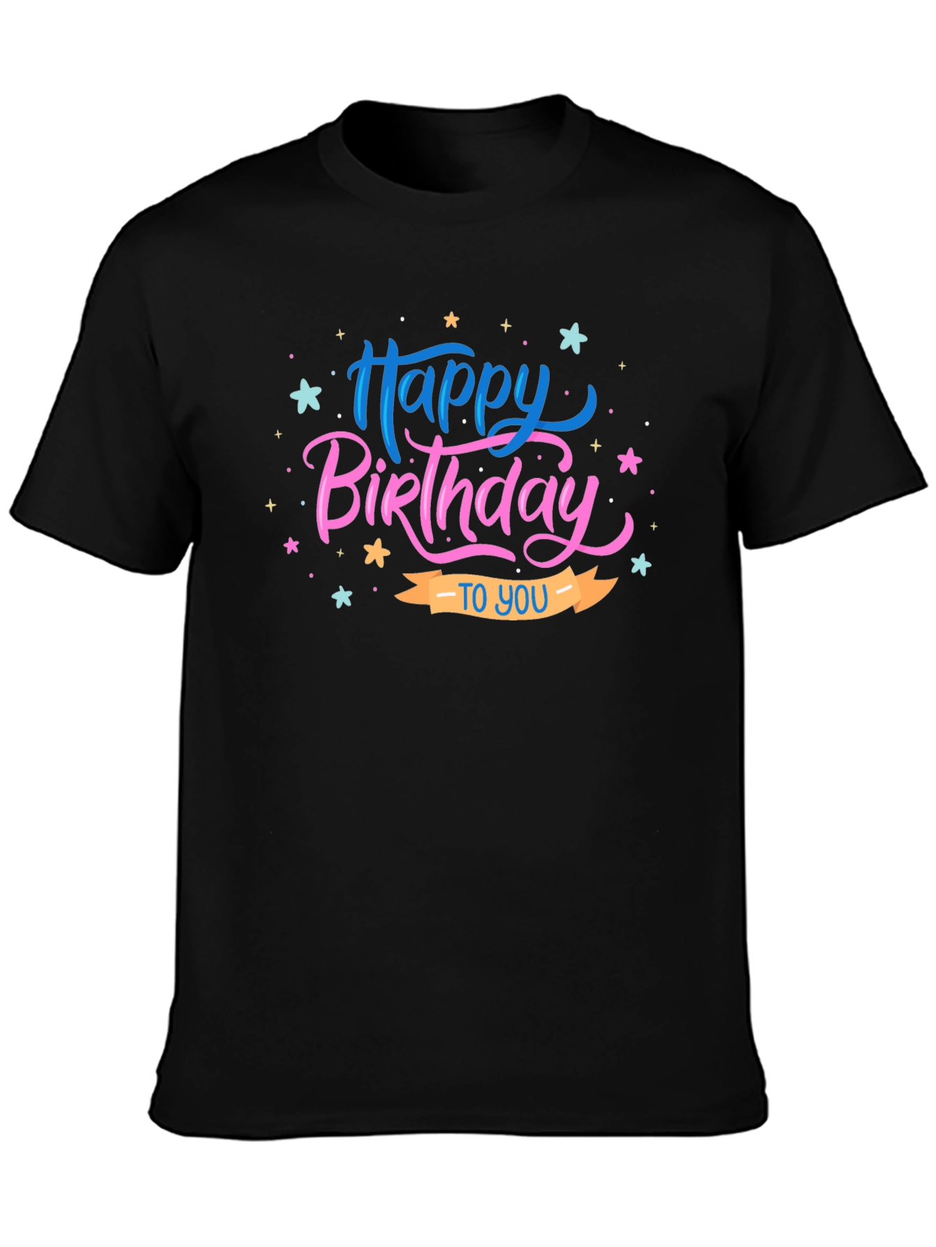 Happy Birthday Graphic T-Shirt - Black