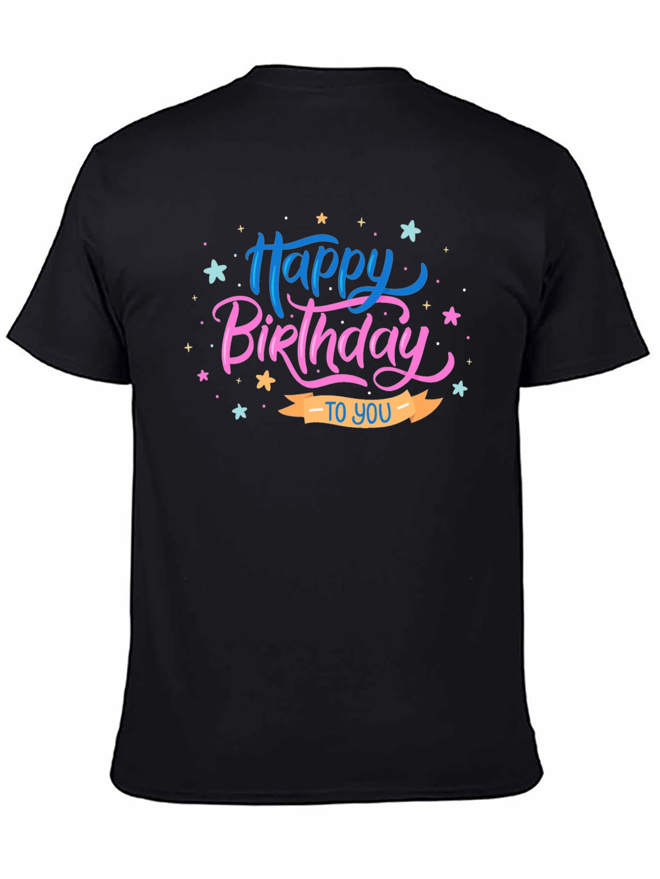 Happy Birthday Graphic T-Shirt - Black