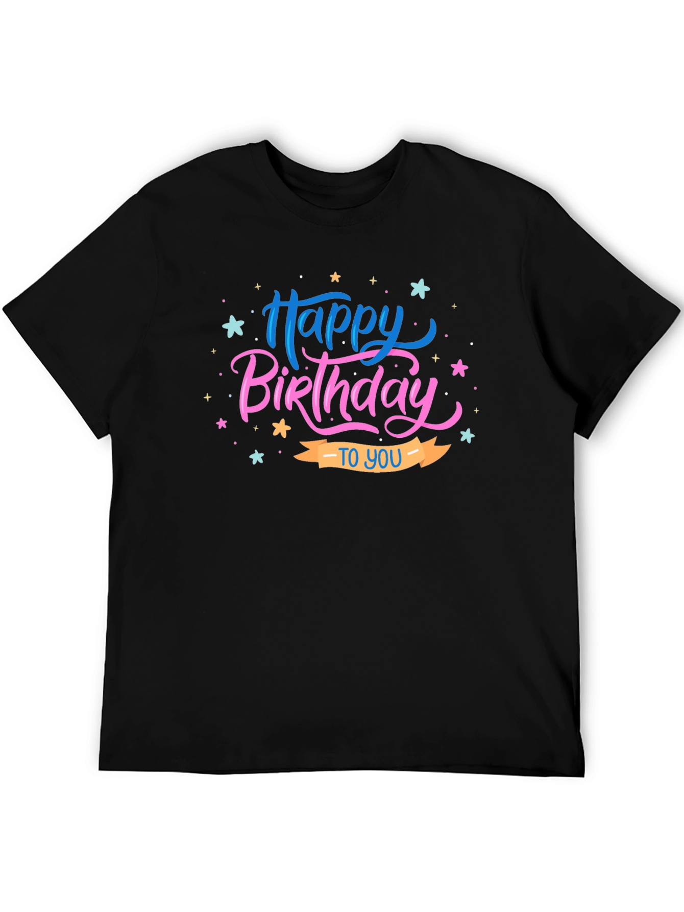 Happy Birthday Graphic T-Shirt - Black