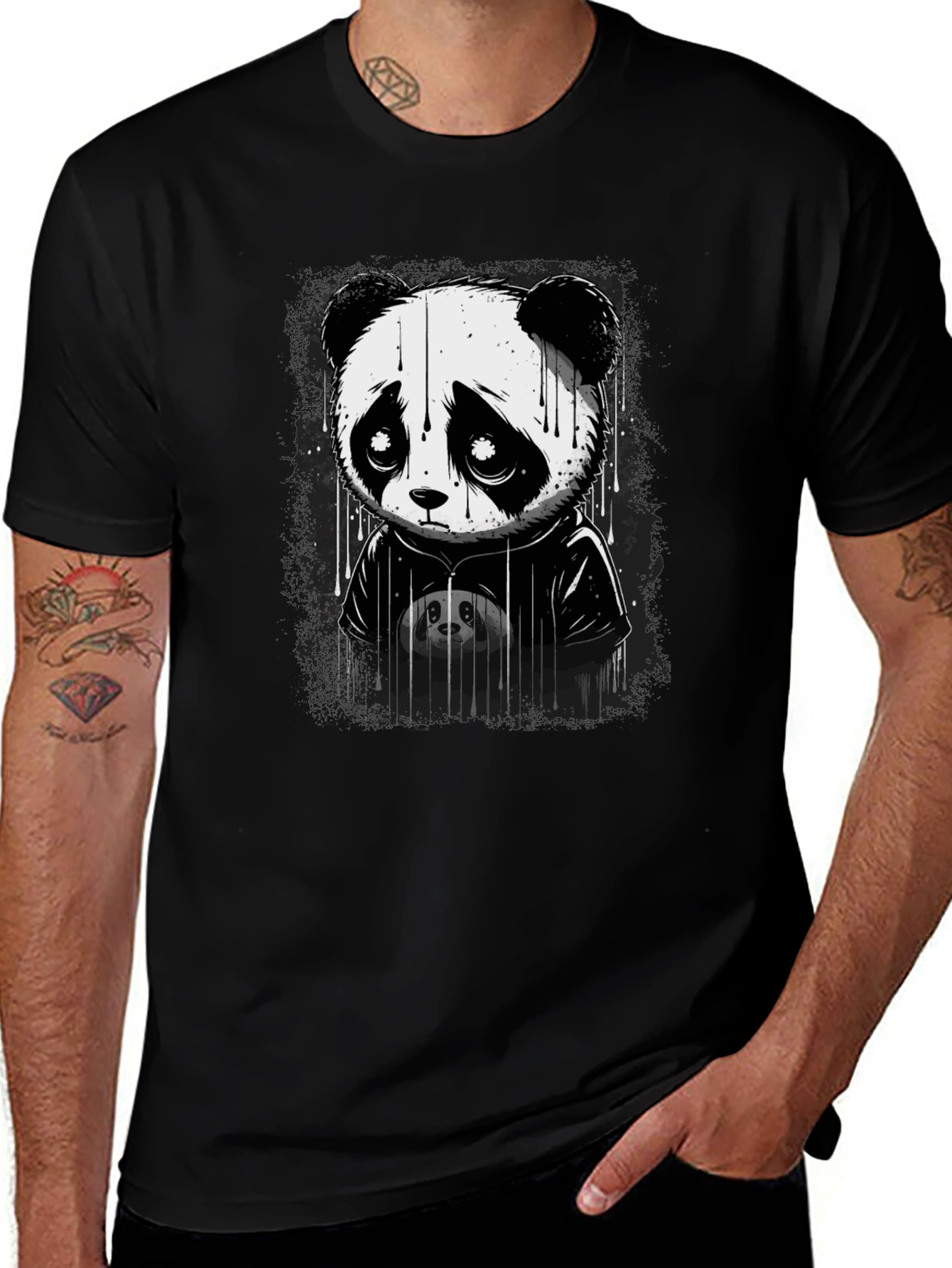 Sad Panda Graphic T-Shirt - Unisex Cotton Tee