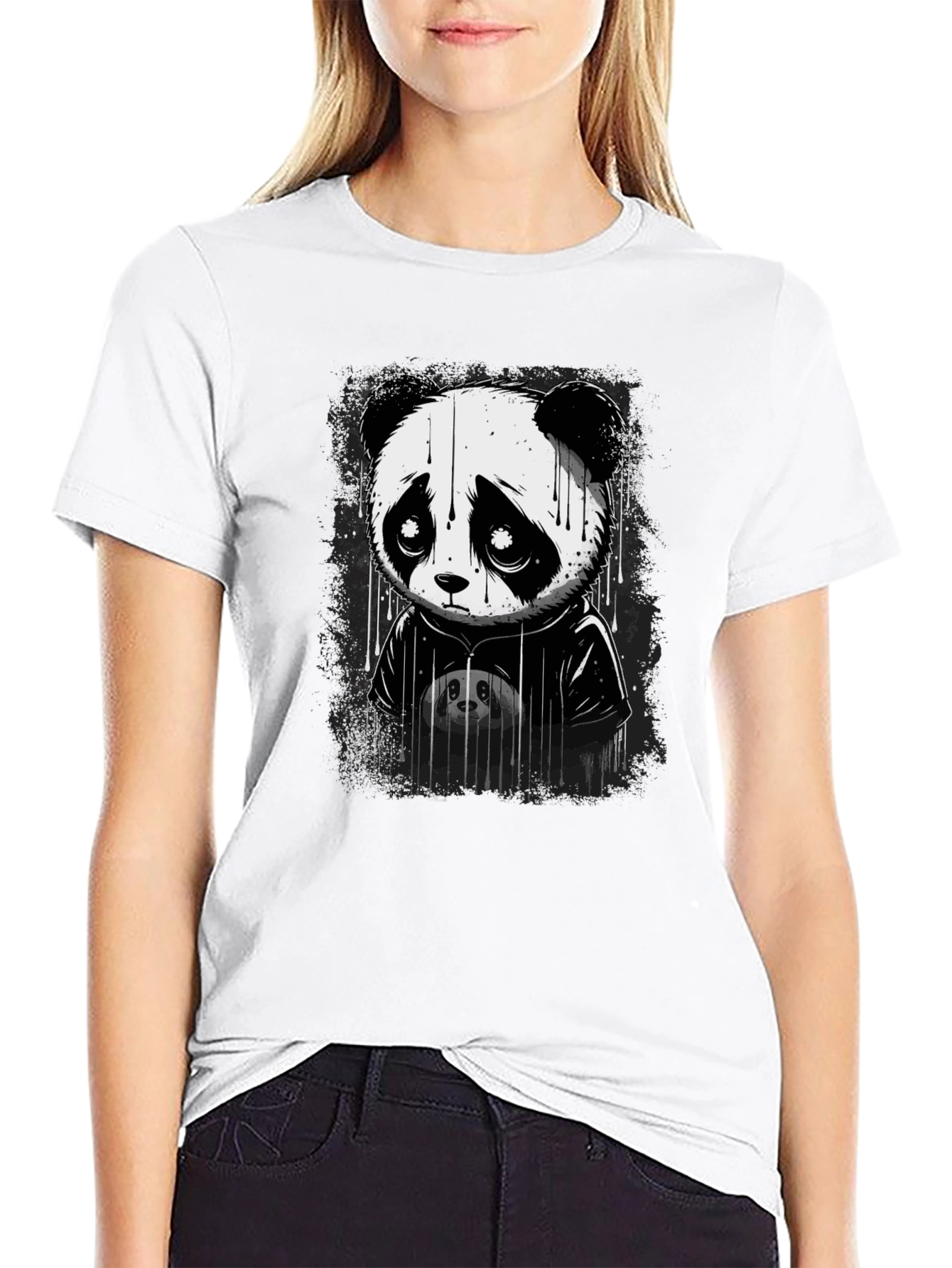 Sad Panda Graphic T-Shirt - Unisex Cotton Tee